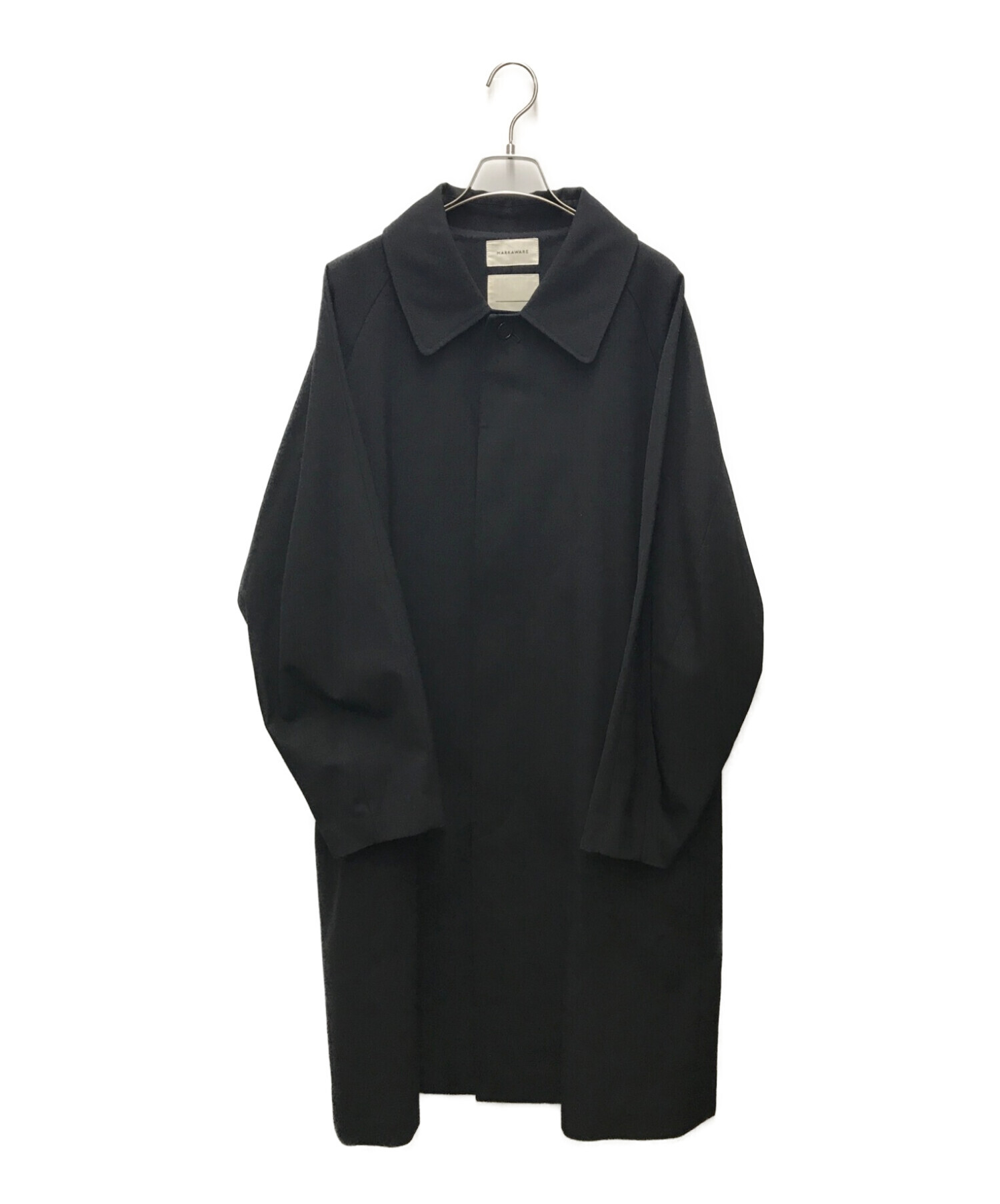 MARKAWARE (マーカウェア) ウールフランネルミニマリストコート　ロングコート ブラック サイズ:2
