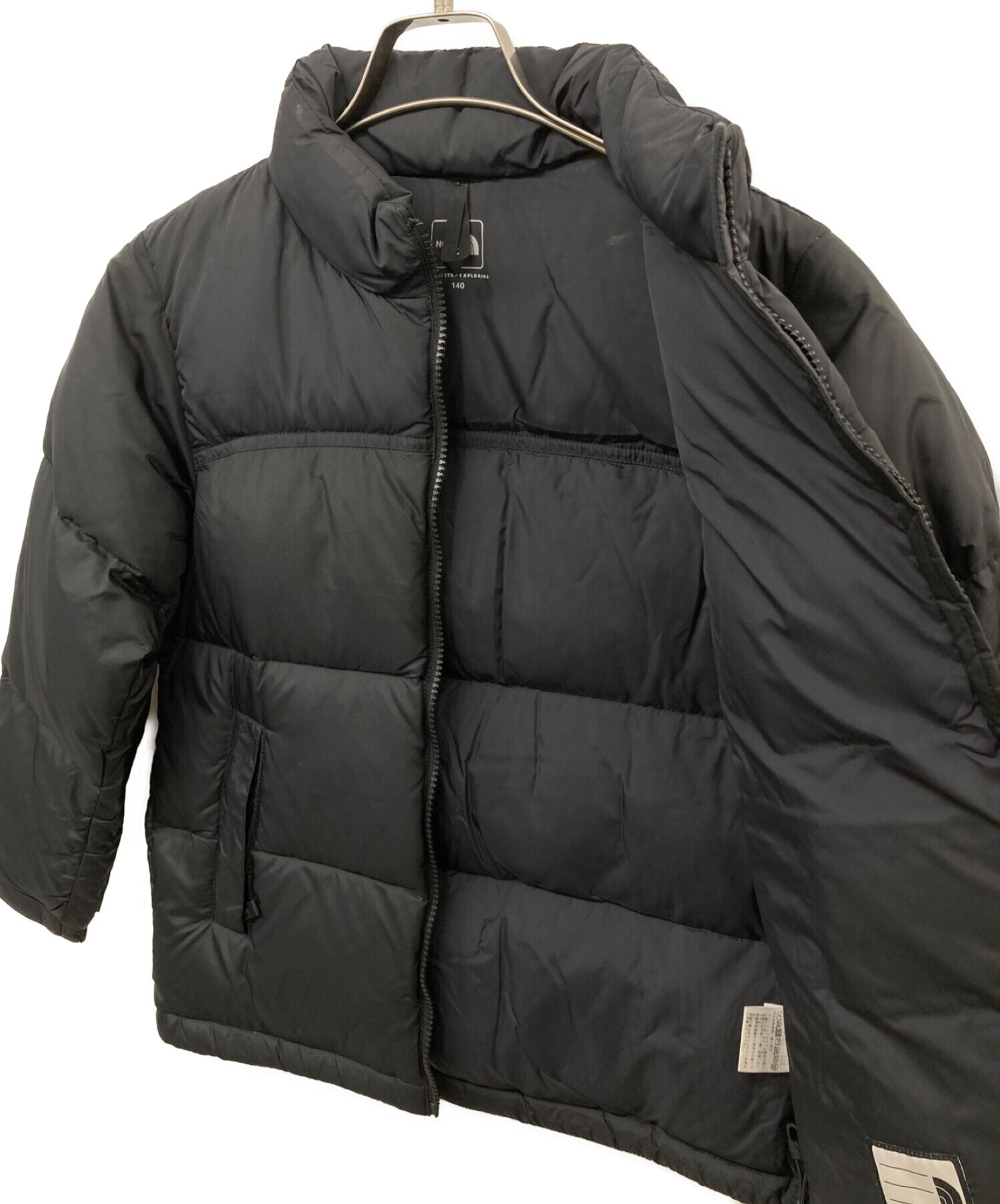 THE NORTH FACE (ザ ノース フェイス) キッズヌプシジャケット ブラック サイズ:140キッズサイズ