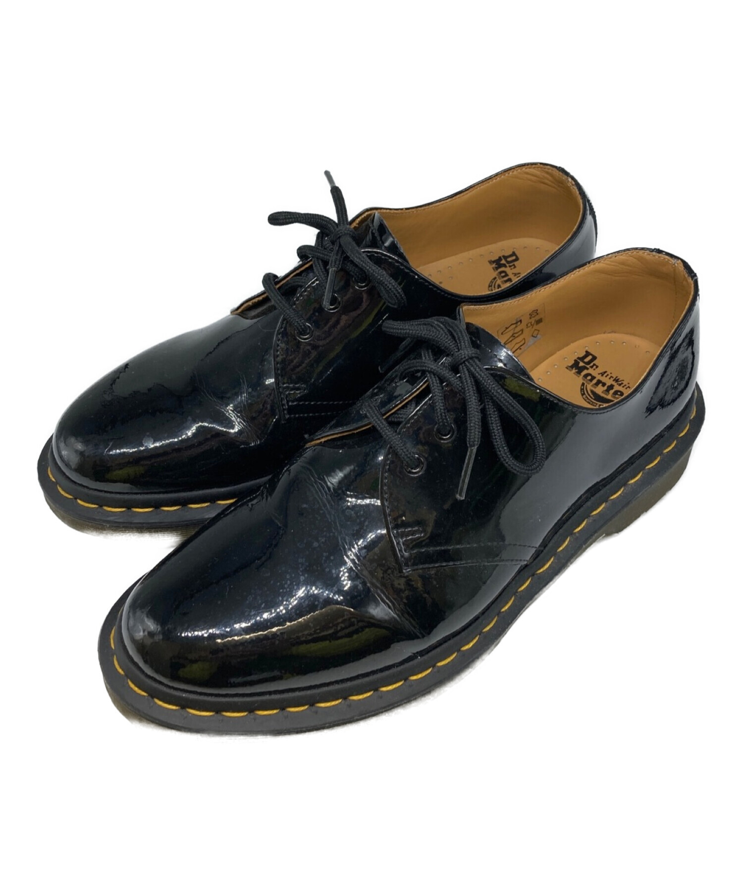 Dr.Martens (ドクターマーチン) エナメル3ホールレザーシューズ ブラック サイズ:27ｃｍ