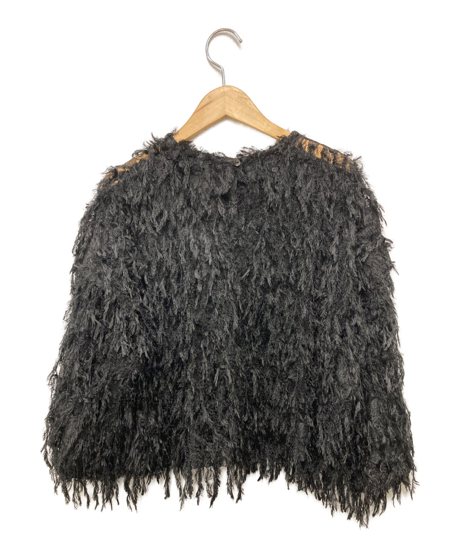 CLANE (クラネ) フリンジレーストップス FRINGE LACE TOPS レッド サイズ:1 未使用品