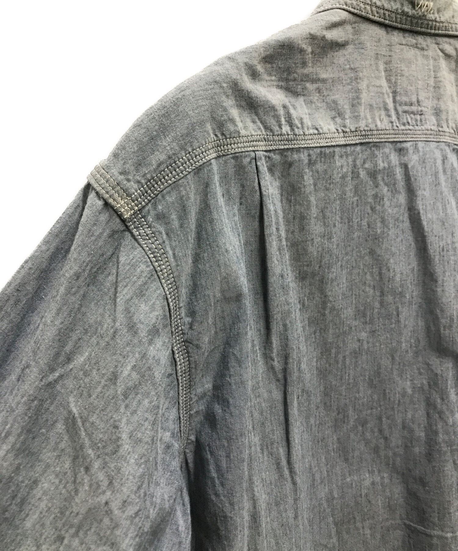 中古・古着通販】VISVIM (ビズビム) ヘミワークシャツ ブルー サイズ