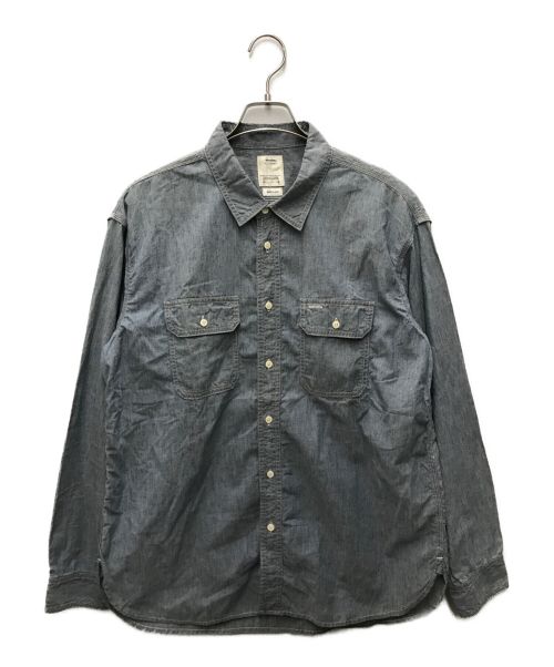 【中古・古着通販】VISVIM (ビズビム) ヘミワークシャツ ブルー