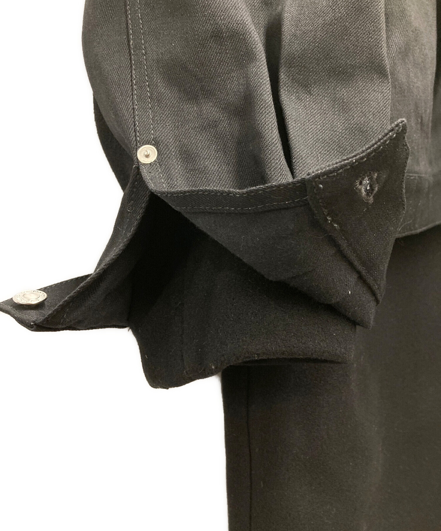 NOISE MAKER (ノイズメーカー) デニムジャケットドッキングチェスターコート ブラック サイズ:L 未使用品