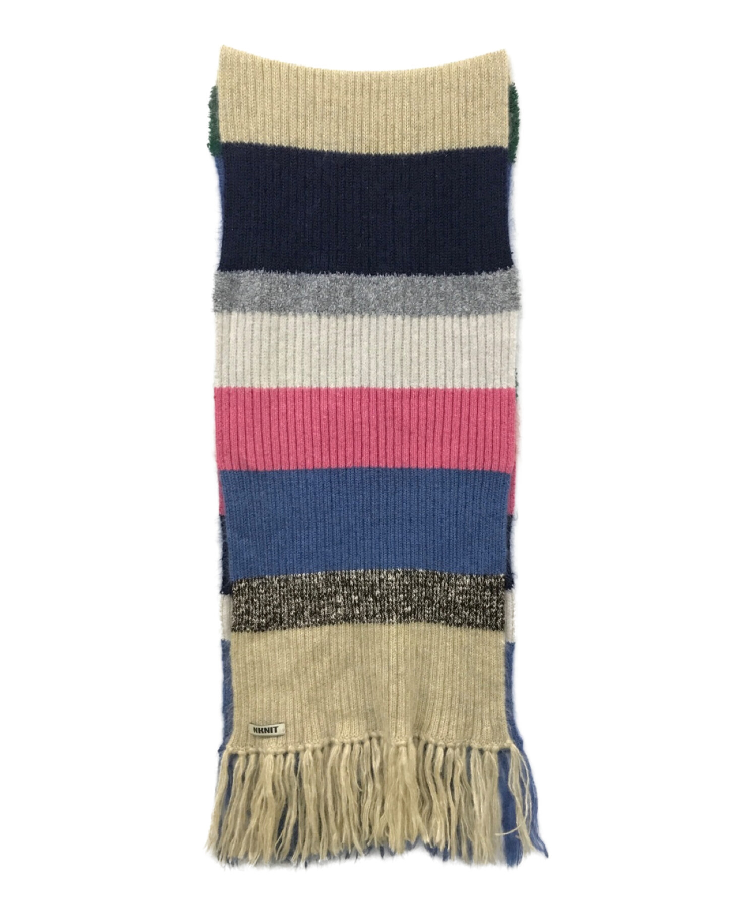新品 22AW NKNIT mix stripe big KNIT scarf