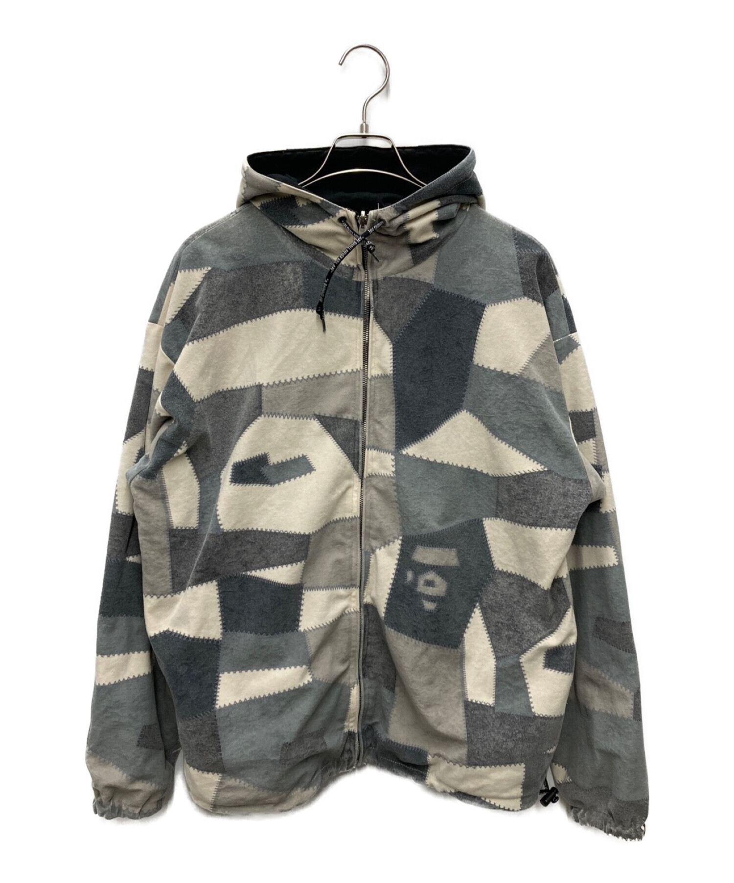 A BATHING APE (ア ベイシング エイプ) カモ柄リバーシブルジップパーカー ベージュ×グレー サイズ:Ｍ