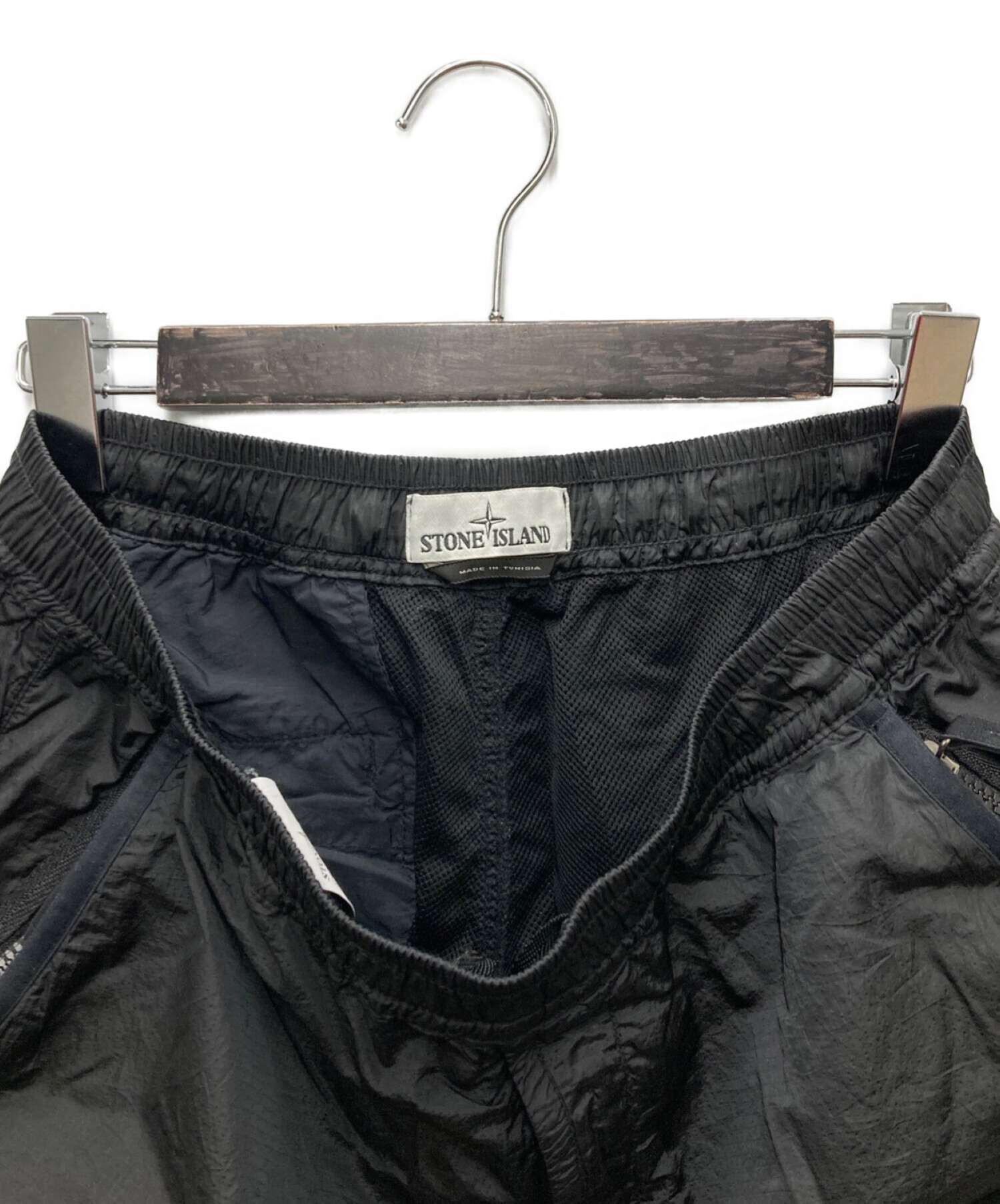 STONE ISLAND (ストーンアイランド) Nylon Metal Pants　ナイロンメタルジョガーパンツ ブラック サイズ:M