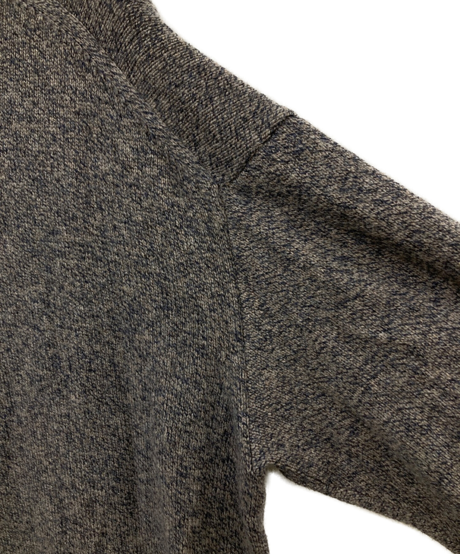 ATON (エイトン) 22AW WOOL MOULINE OVERSIZED CARDIGAN グレー サイズ:06