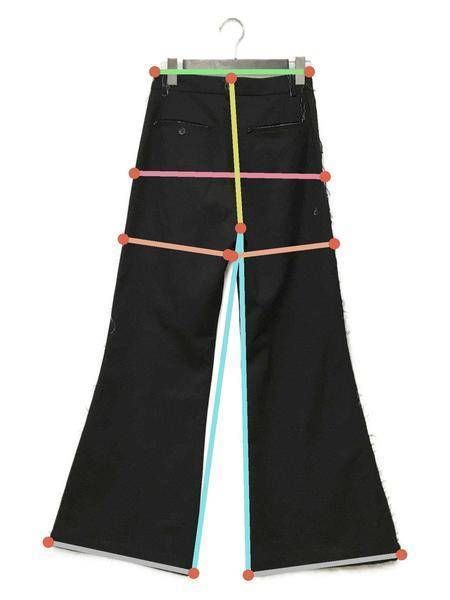 【中古・古着通販】seyto (セイト) Damage line flare pants ダメージ