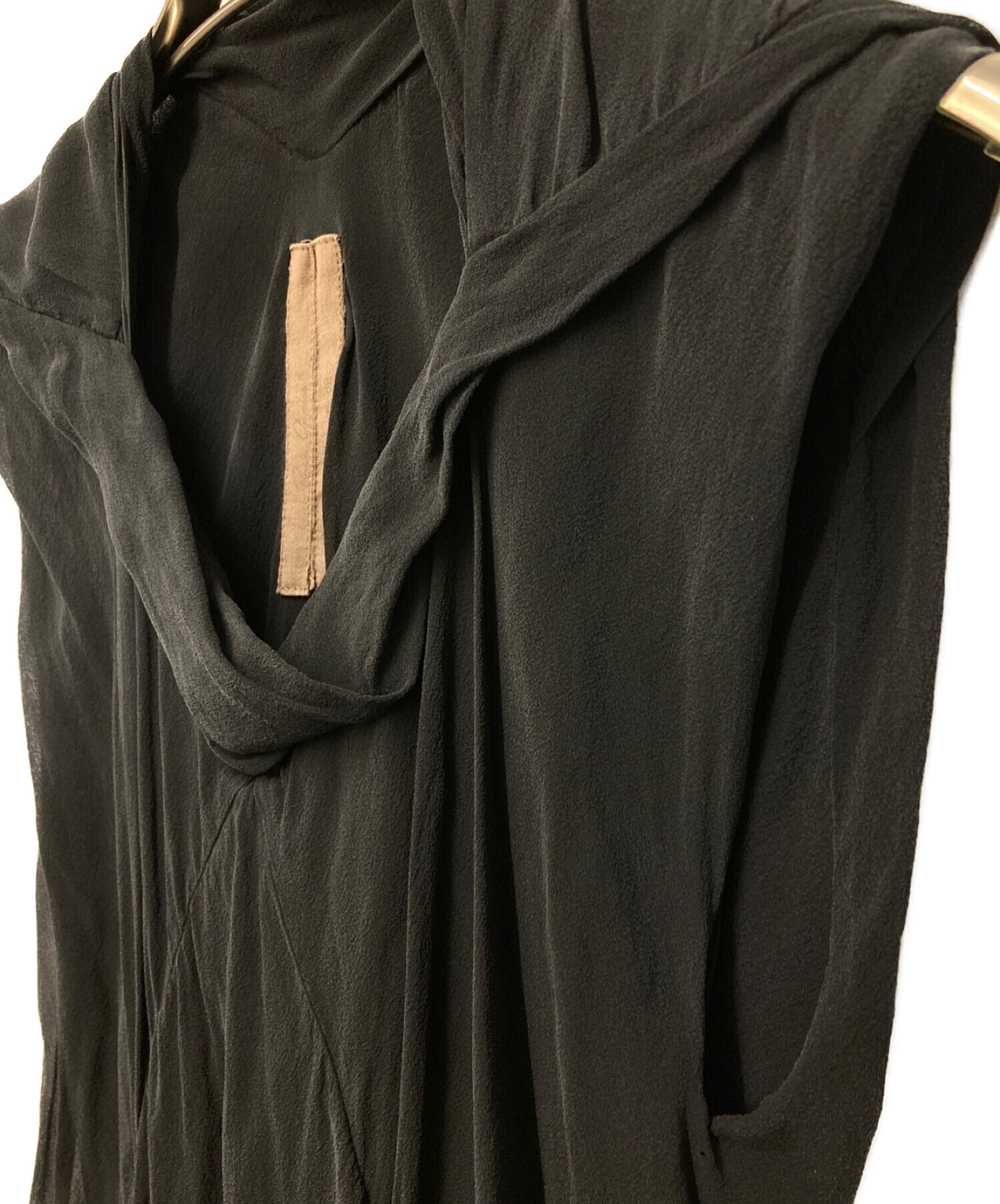 RICK OWENS (リック オウエンス) 変形シルクワンピース　OLMAR and MIRTA 08SS アーカイブ ブラック サイズ:40