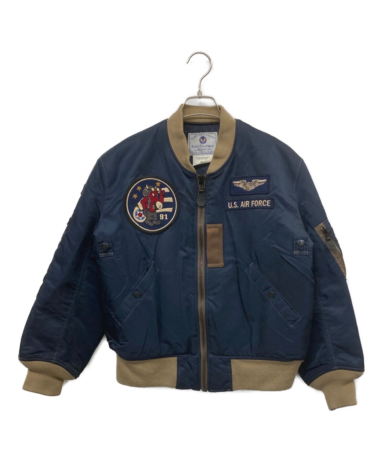 TED COMPANY (テッドカンパニー) AERO EQUIPMENT LABORATORY U.S. AIR FORCE MA-1ジャケット  ネイビー サイズ:38