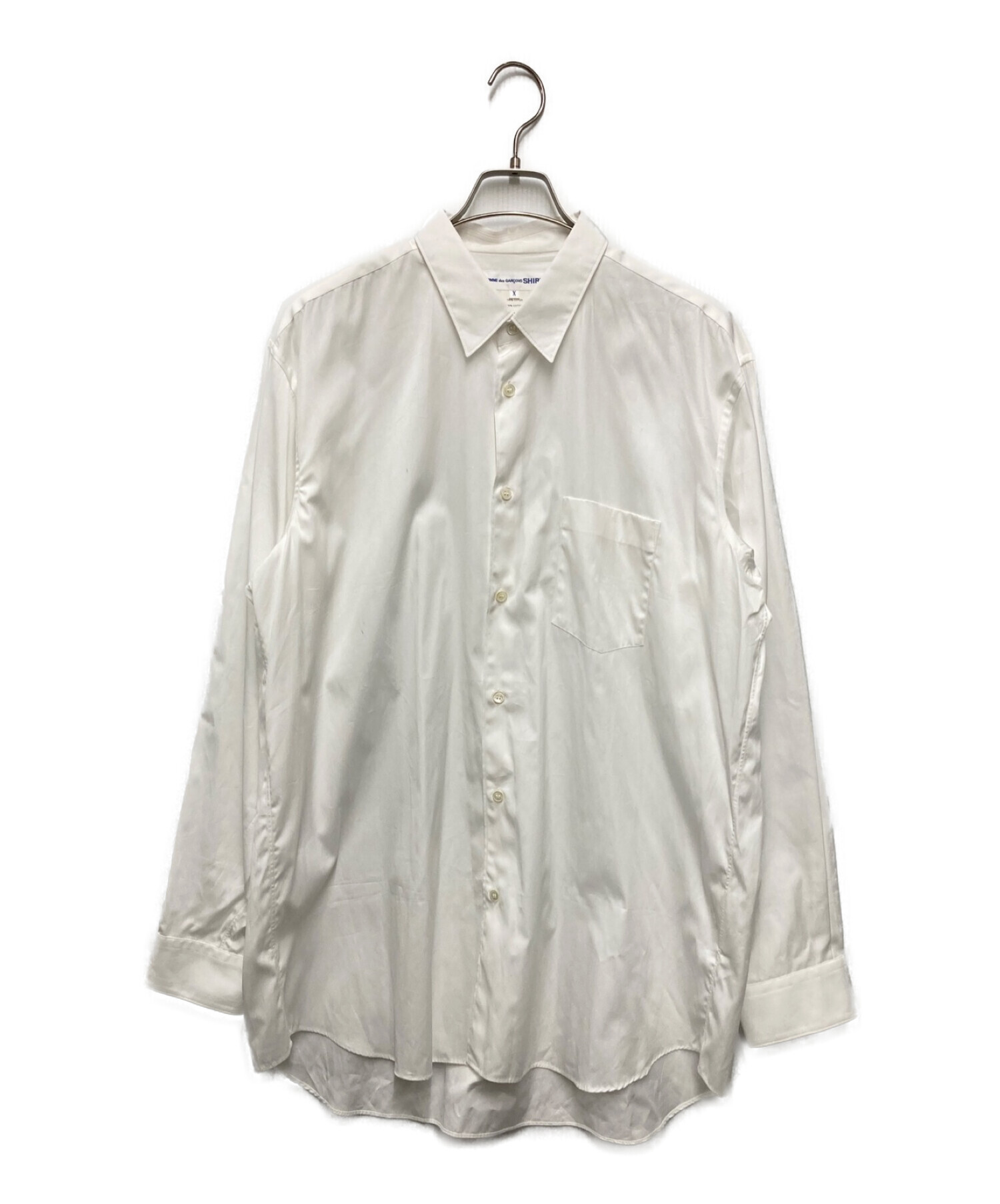 COMME des GARCONS SHIRT (コムデギャルソンシャツ) コットンブロード ルーズフィット レギュラーカラー シャツ ホワイト  サイズ:Ｘ