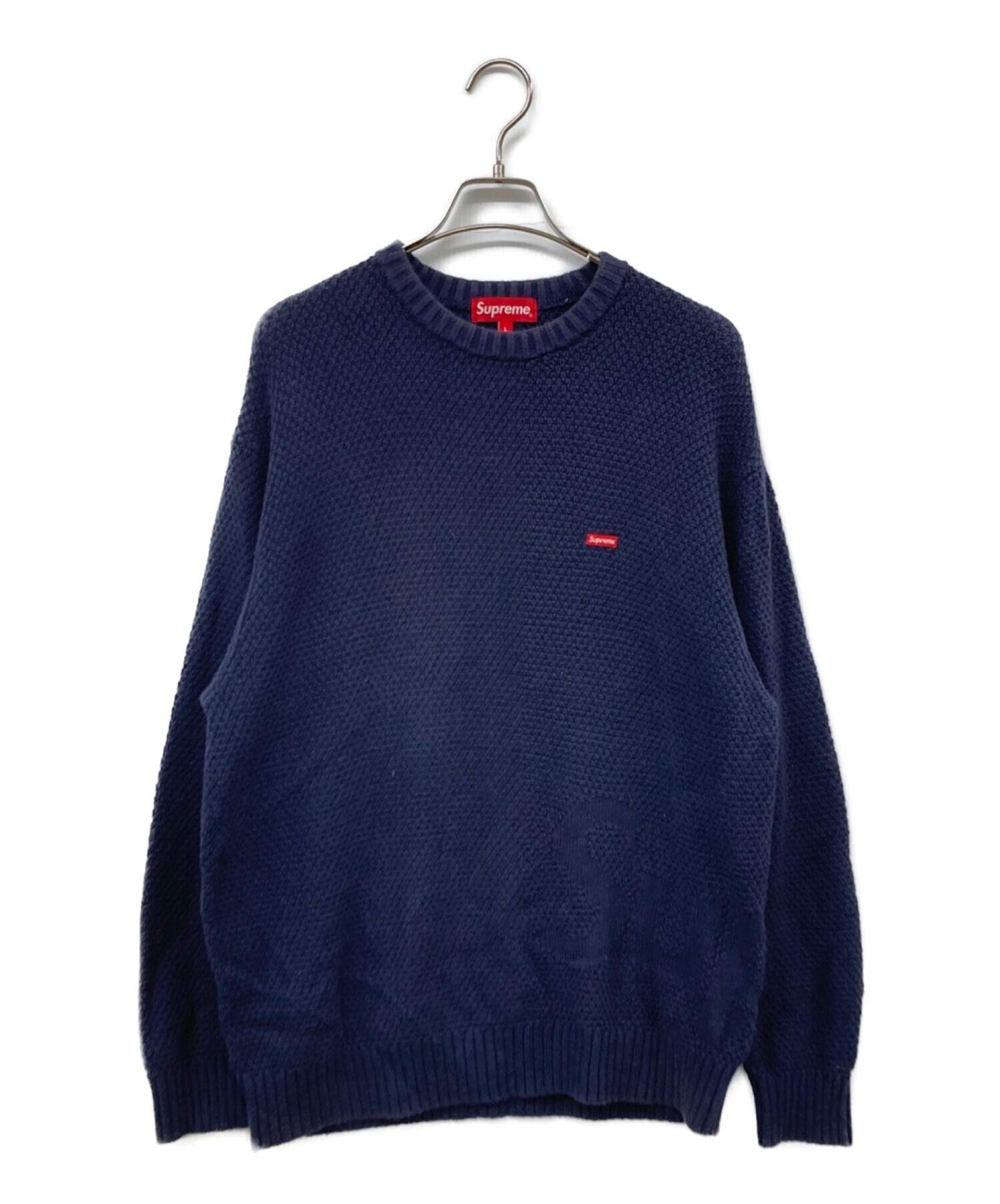 SUPREME (シュプリーム) 20AW Textured Small Box Sweater ネイビー サイズ:L