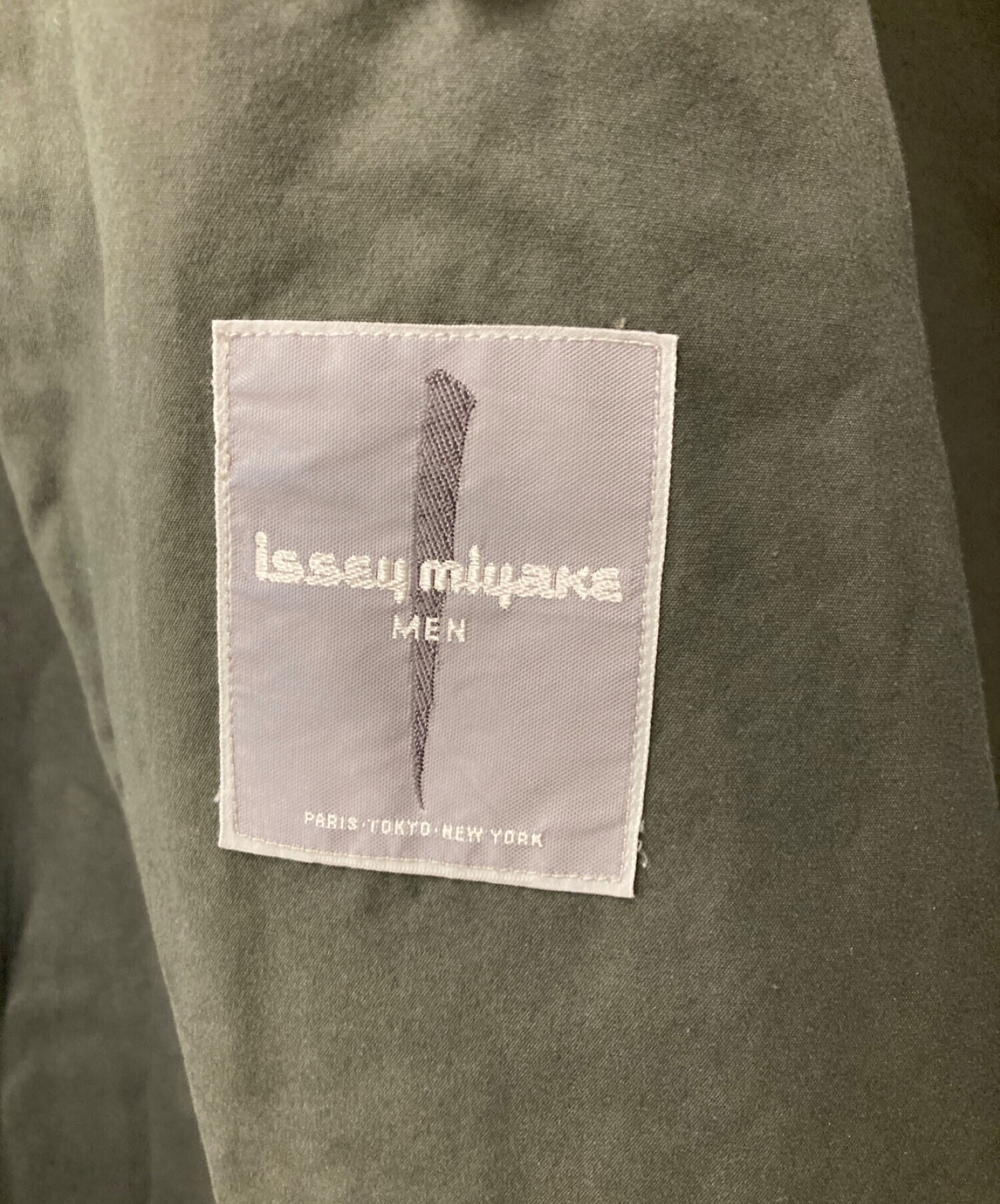 ISSEY MIYAKE MEN (イッセイミヤケメン) 筆タグ 80's ドルマンスタンドカラーワイドコート カーキ サイズ:M