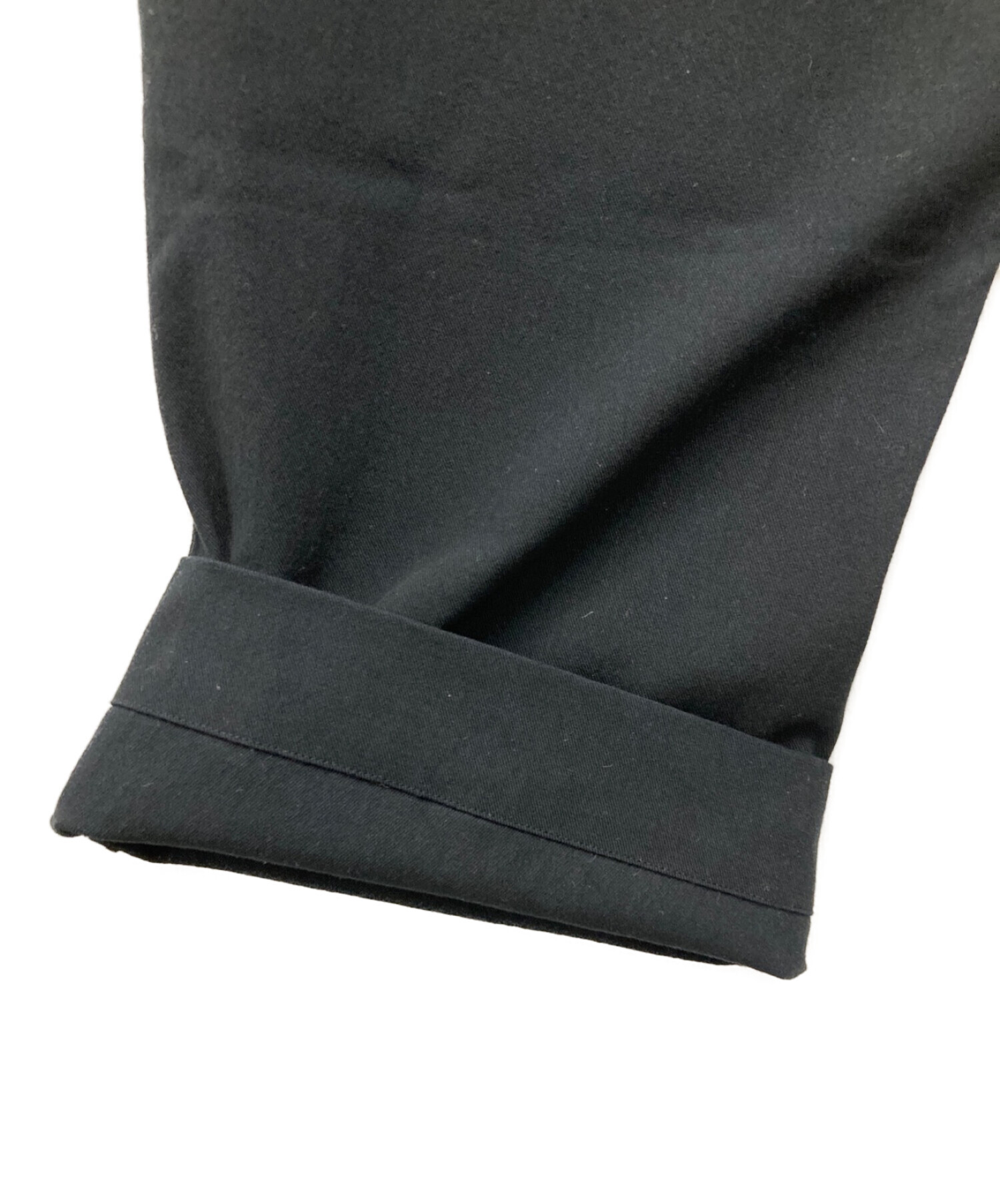 URU (ウル) シンチバックワイドチノパンツ　23SS CHINO PANTS ブラック サイズ:1 未使用品