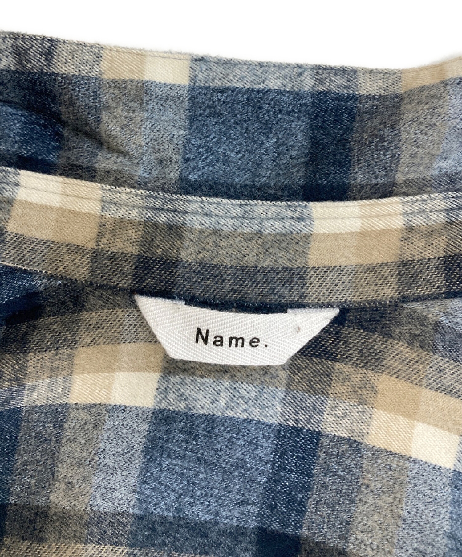 中古・古着通販】Name. (ネーム) SHAGGY CHECK CPO SHIRT ブルー