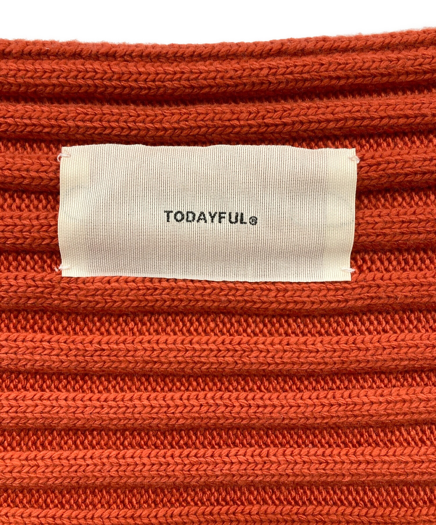 中古・古着通販】TODAYFUL (トゥデイフル) Volume Knit Sleeve レッド