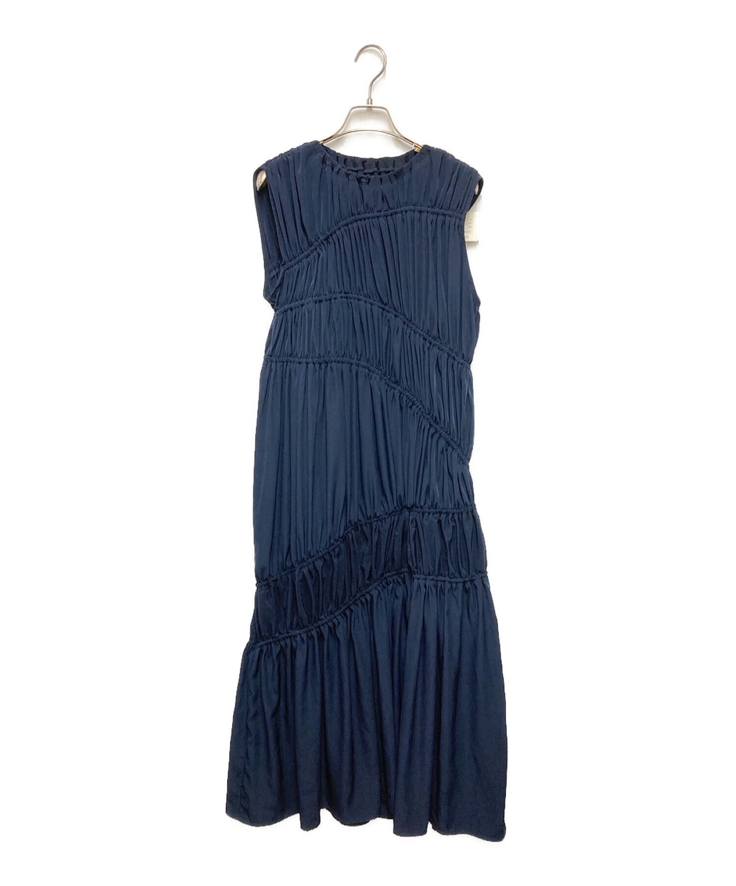 L'Or (ロル) Random Shirring Dress ワンピース ネイビー サイズ: Free 未使用品