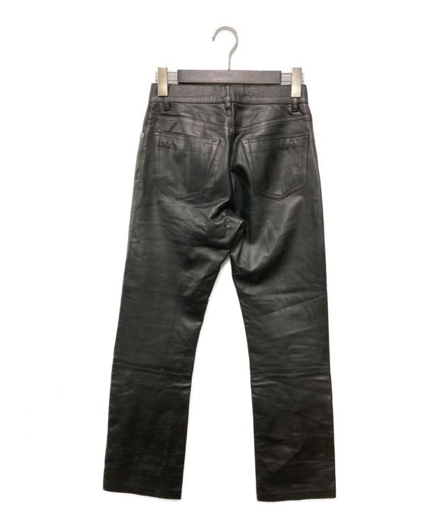 Helmut Lang Jeans (ヘルムートラングジーンズ) Leather 5-pocket PANTS レザーパンツ レザー5ポケットパンツ 1998 本人期 アーカイブ ブラック サイズ:28 メンズ その他パンツ 中古・古着