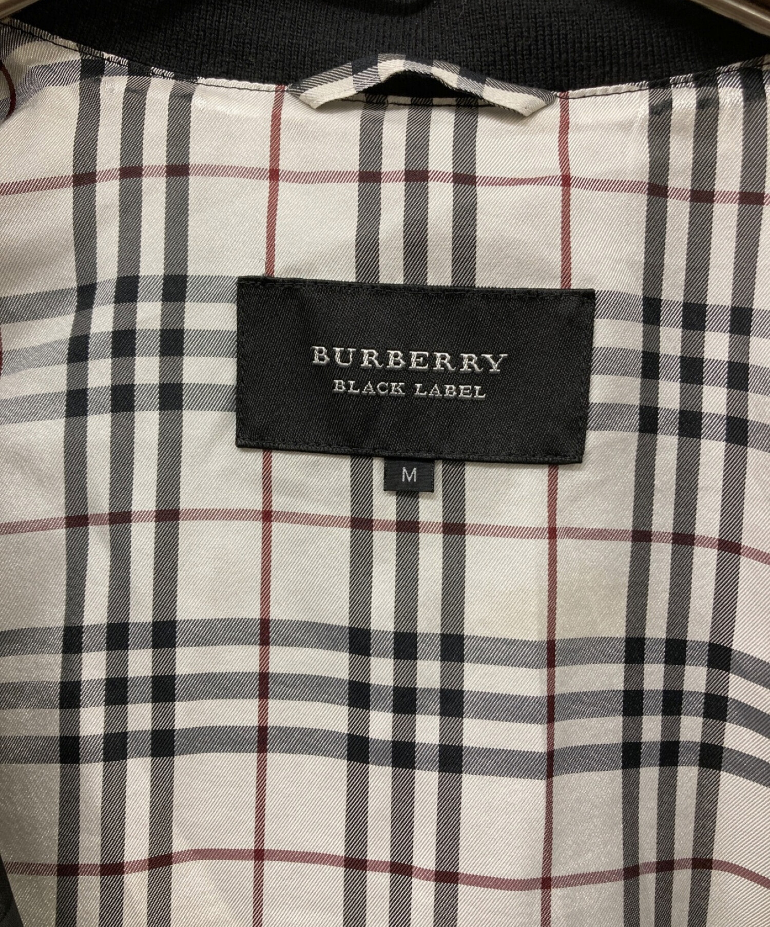 BURBERRY BLACK LABEL (バーバリーブラックレーベル) チェックトラックジャケット ブラック サイズ:M