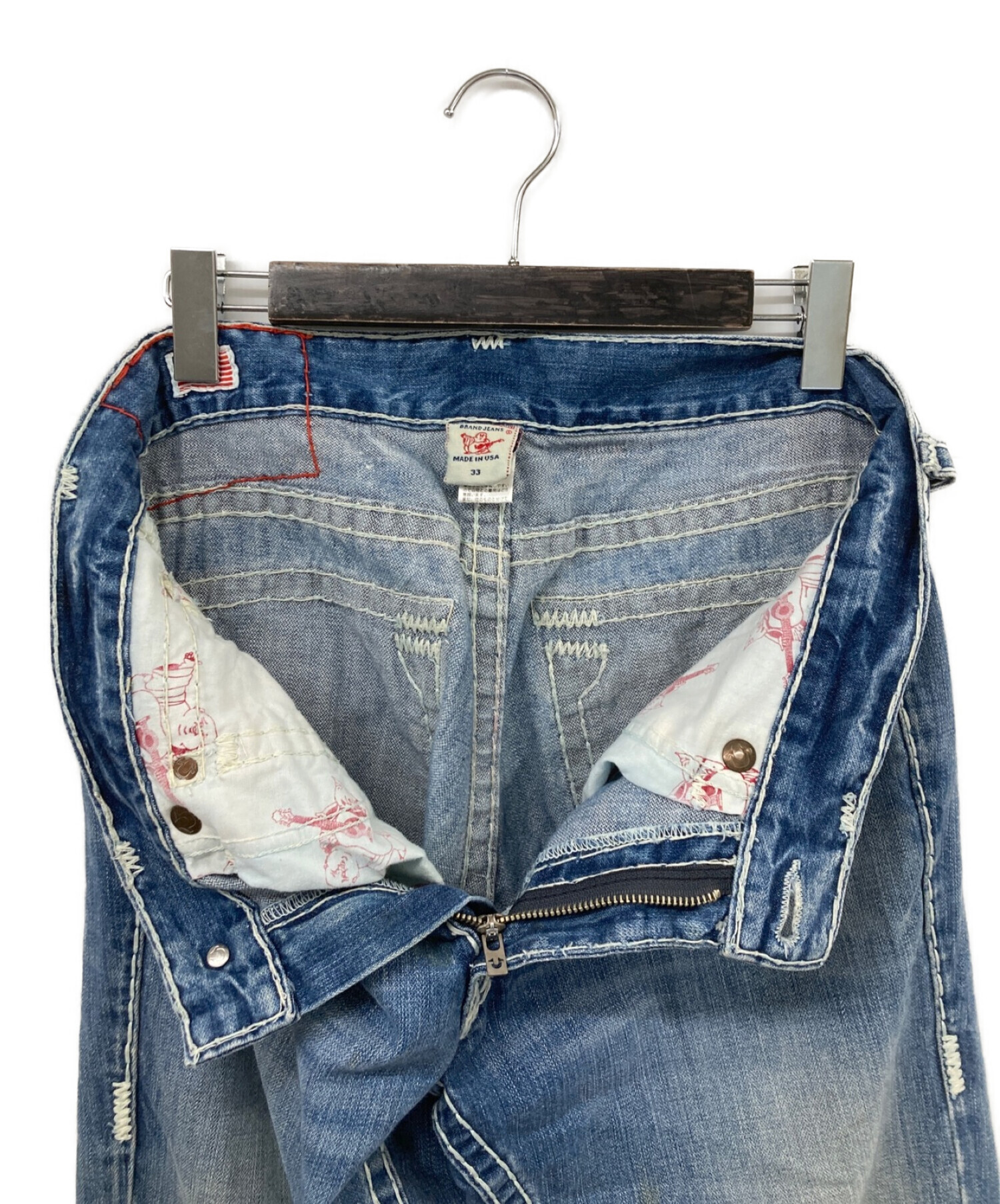 中古・古着通販】TRUE RELIGION (トゥルー レリジョン) 極太ステッチデニムパンツ インディゴ サイズ:33｜ブランド・古着通販  トレファク公式【TREFAC FASHION】スマホサイト