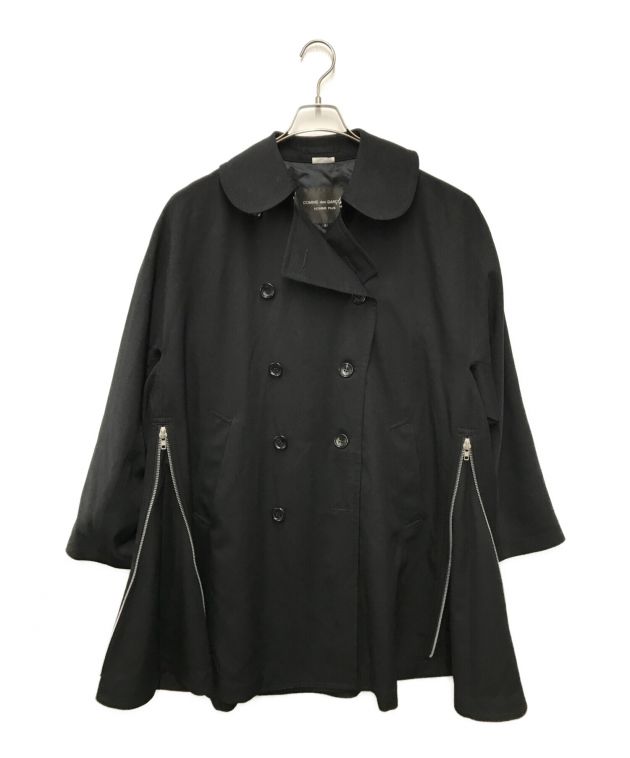 COMME des GARCONS HOMME PLUS (コムデギャルソンオムプリュス) 23SS ジップディティールワイドダブルコート ブラック  サイズ:S