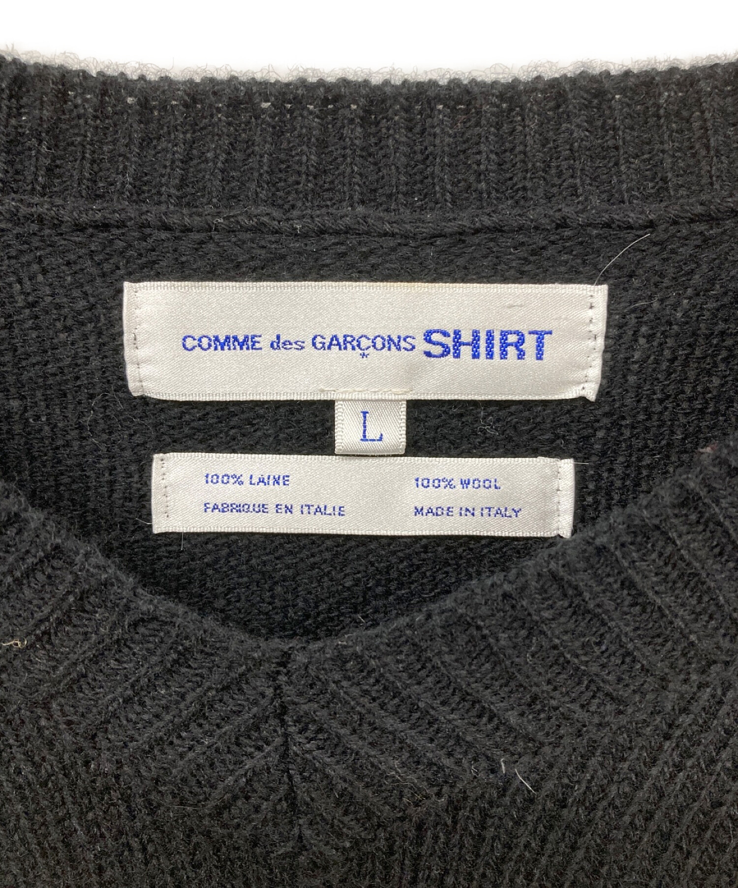 COMME des GARCONS SHIRT 目出し帽グラフィックニット 穴抜き S27501 コムデギャルソンシャツ - ブランド別