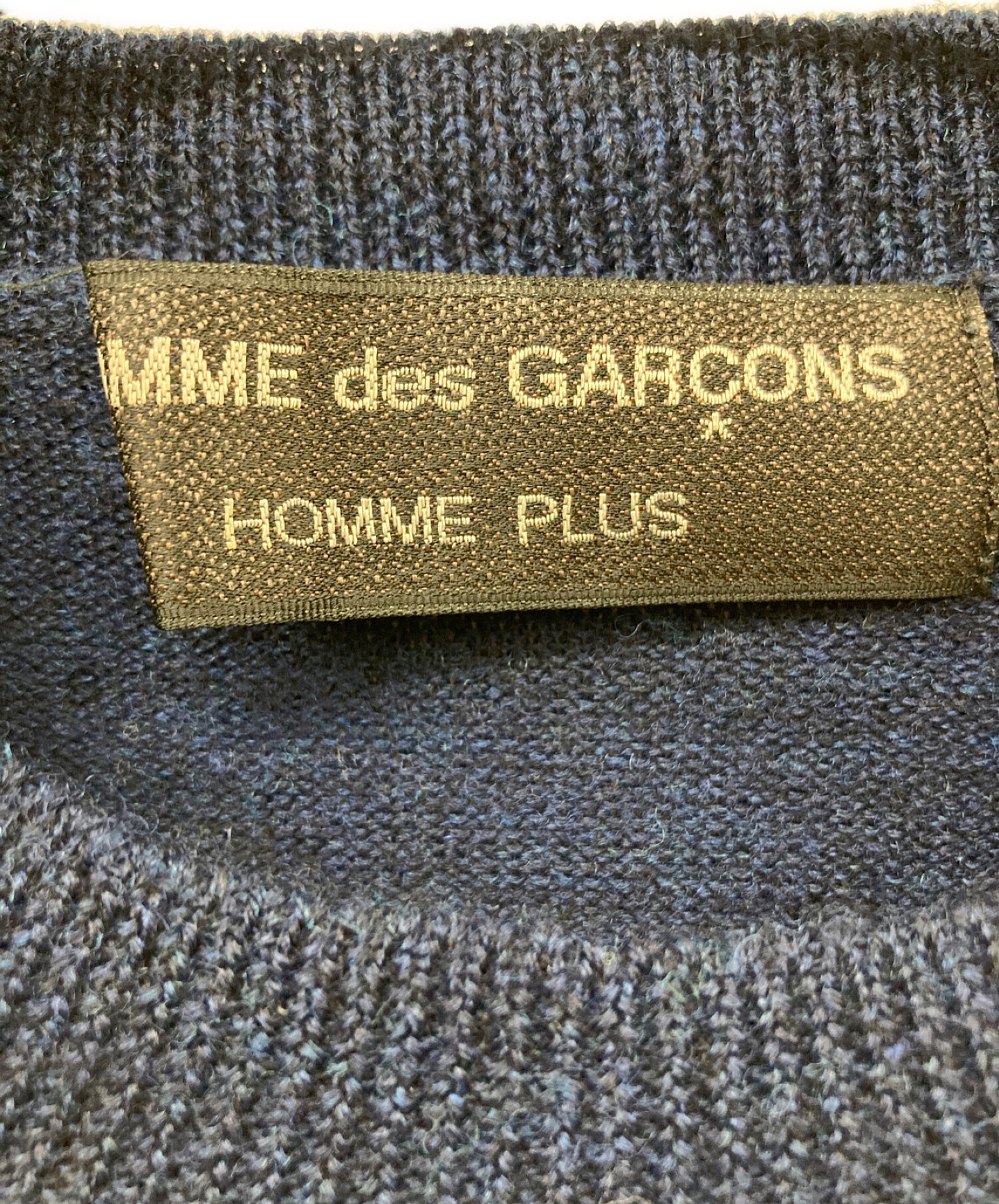 COMME des GARCONS HOMME PLUS (コムデギャルソンオムプリュス) AD1997 97AW バイアス期 一時保存の実行  デザインニット ブルー サイズ:表記無し