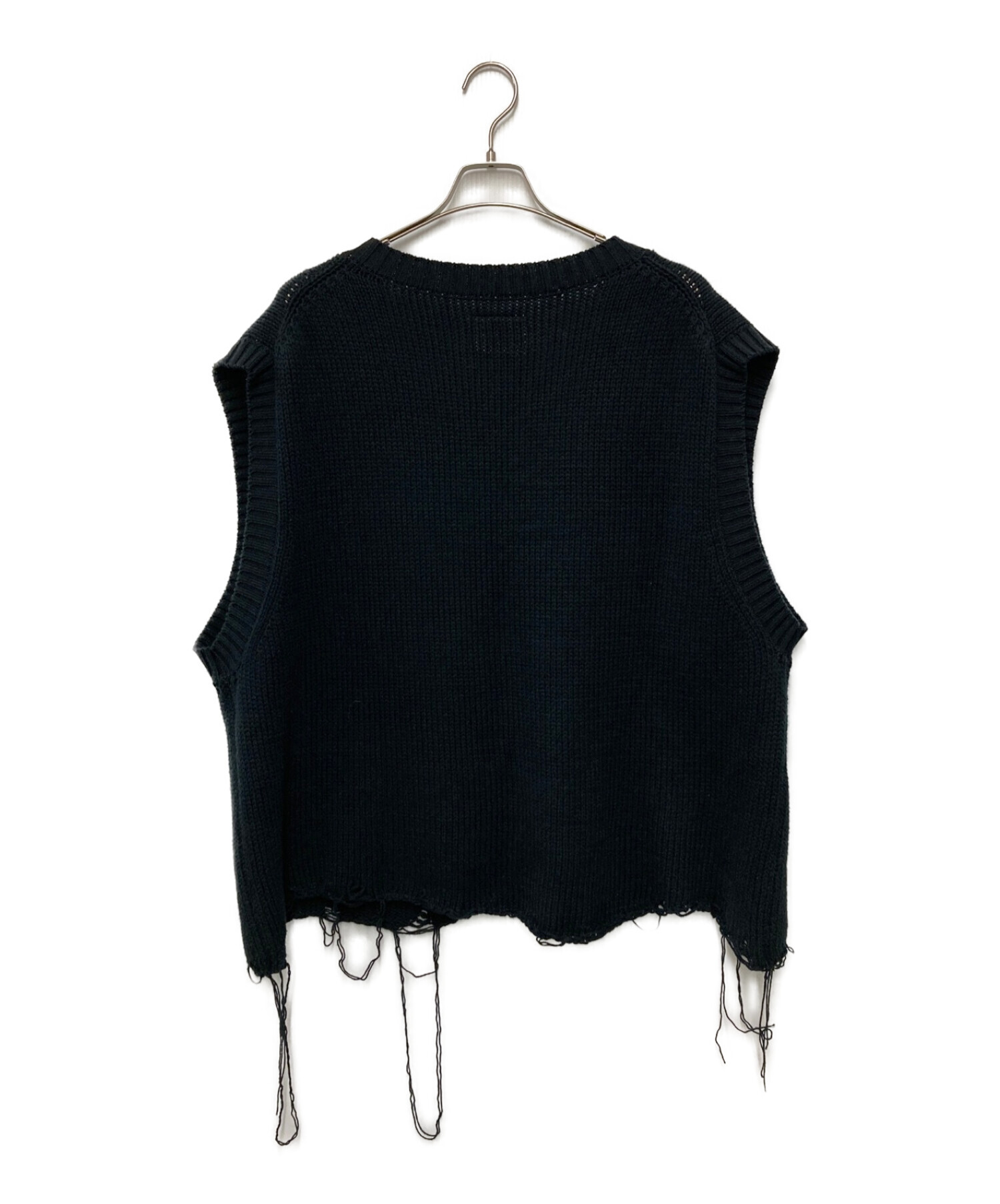 doublet (ダブレット) 3D PATCH CUT-OFF VEST ブラック サイズ:Free