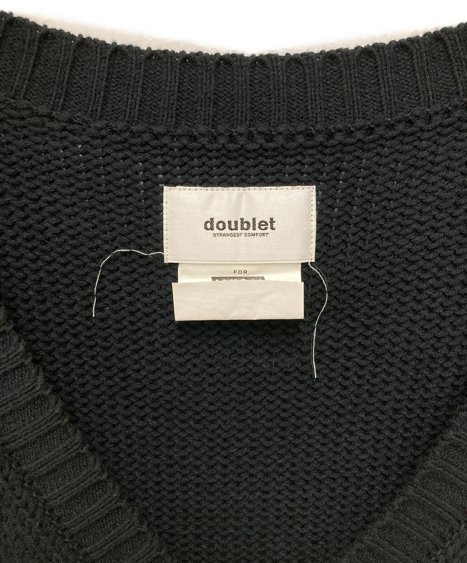 doublet (ダブレット) 3D PATCH CUT-OFF VEST ブラック サイズ:Free