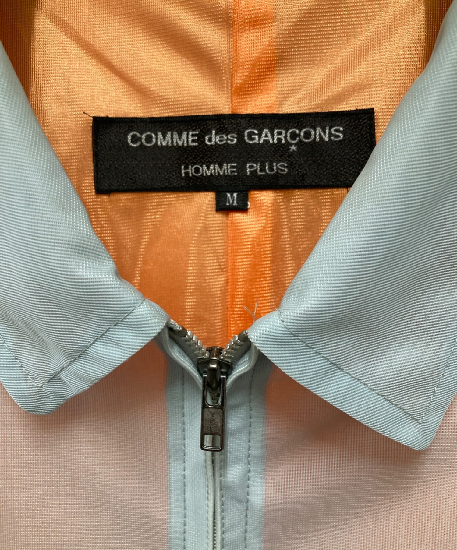 COMME des GARCONS HOMME PLUS (コムデギャルソンオムプリュス) メッシュジップアップジャケット ブルー×オレンジ サイズ:M