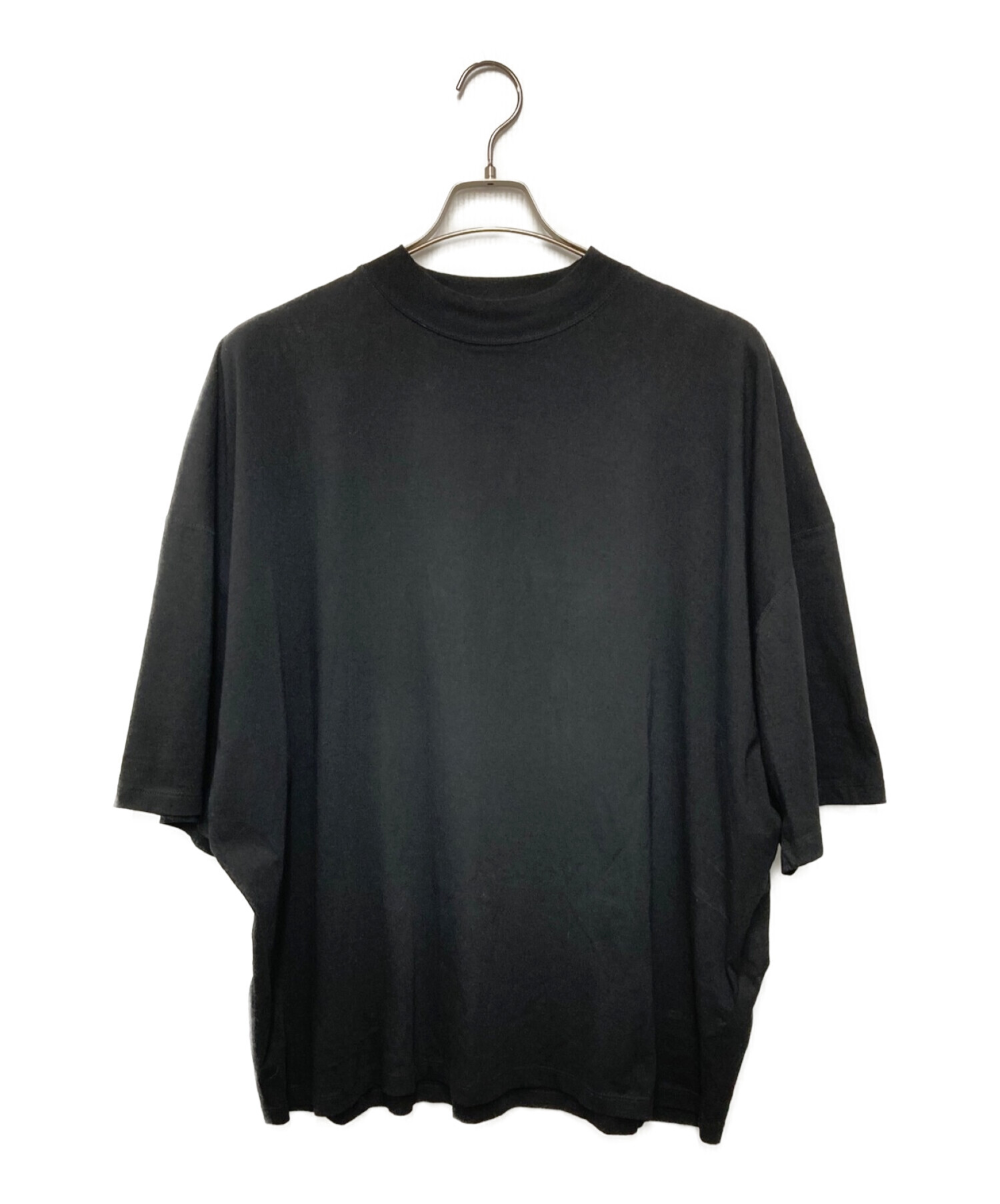 JIL SANDER (ジルサンダー) オーバーサイズモックネックカットソー ブラック サイズ:ＸＬ