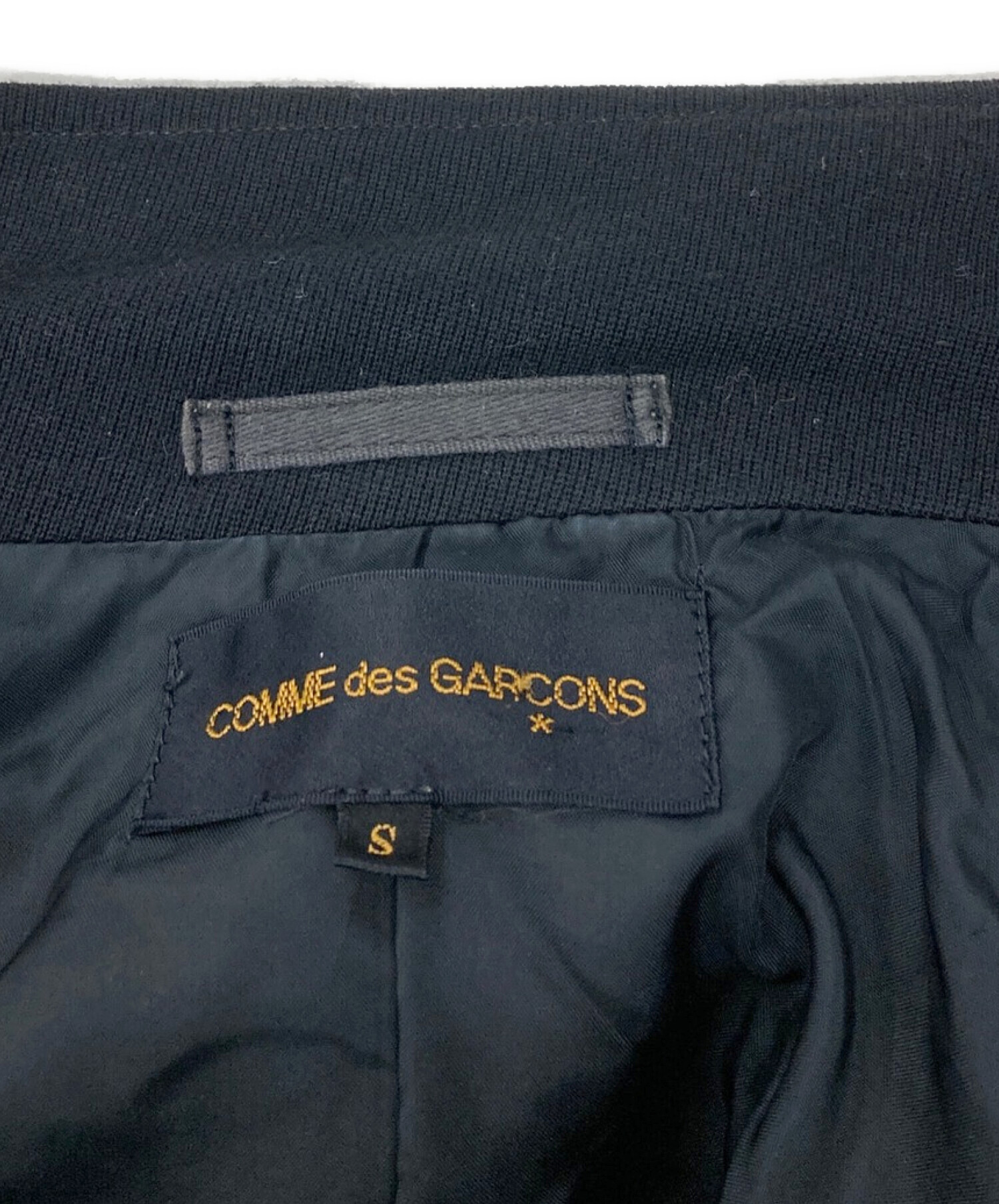 COMME des GARCONS (コムデギャルソン) 89AWアーカイブ ドッキングデザインジャケット ブラック サイズ:Ｓ