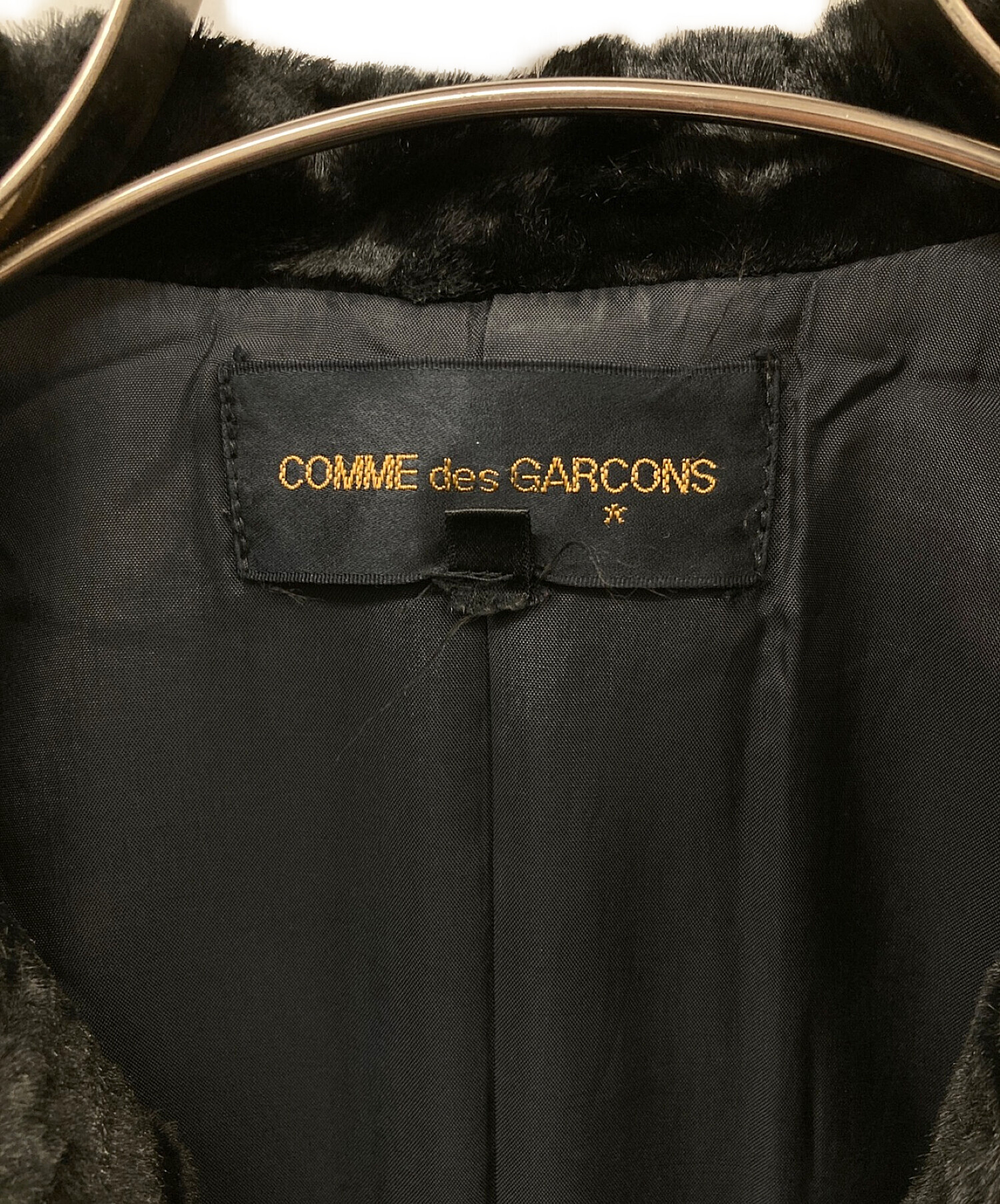 COMME des GARCONS (コムデギャルソン) エコファードッキングコート ブラック サイズ:Ｓ