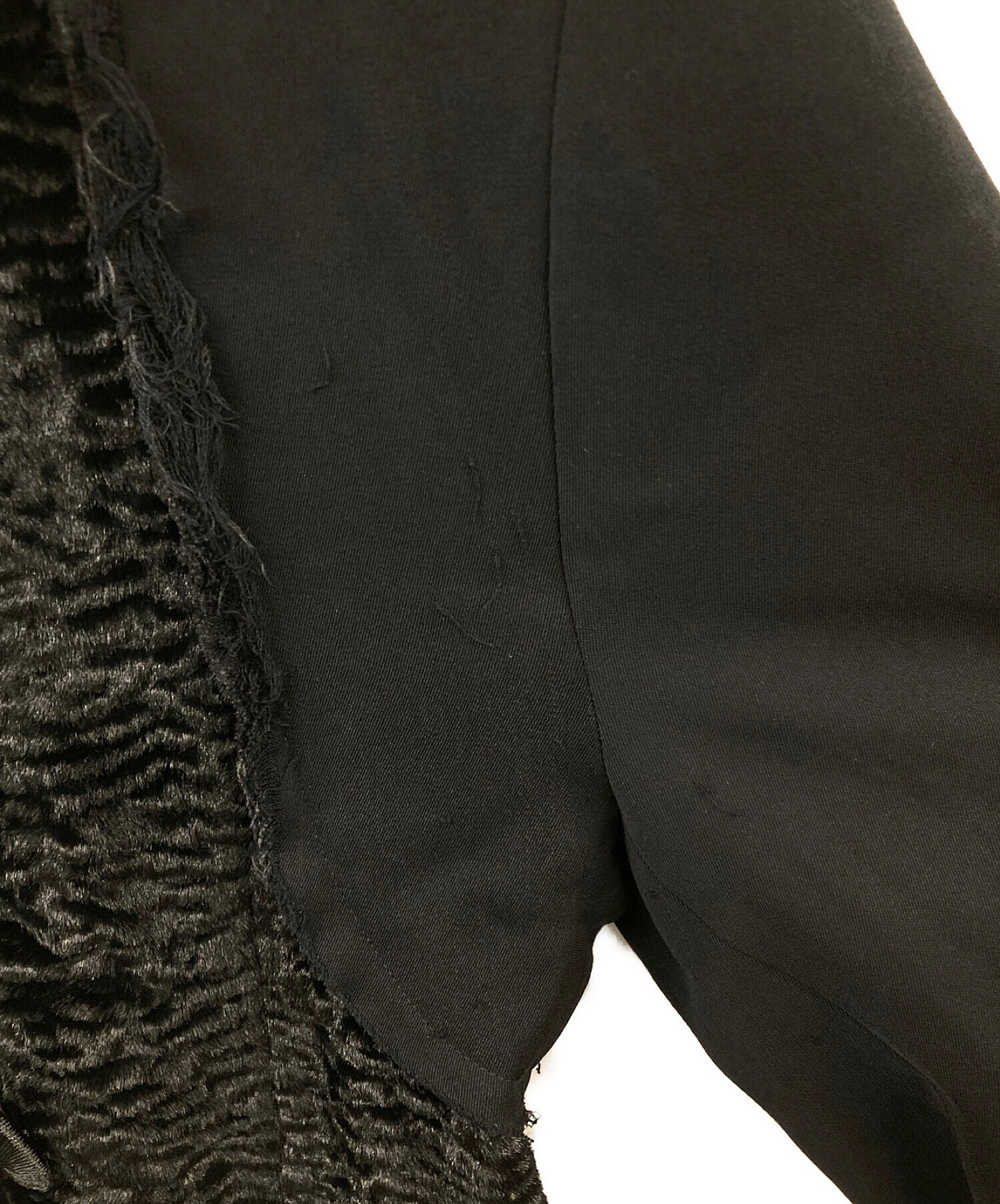 COMME des GARCONS (コムデギャルソン) エコファードッキングコート ブラック サイズ:Ｓ