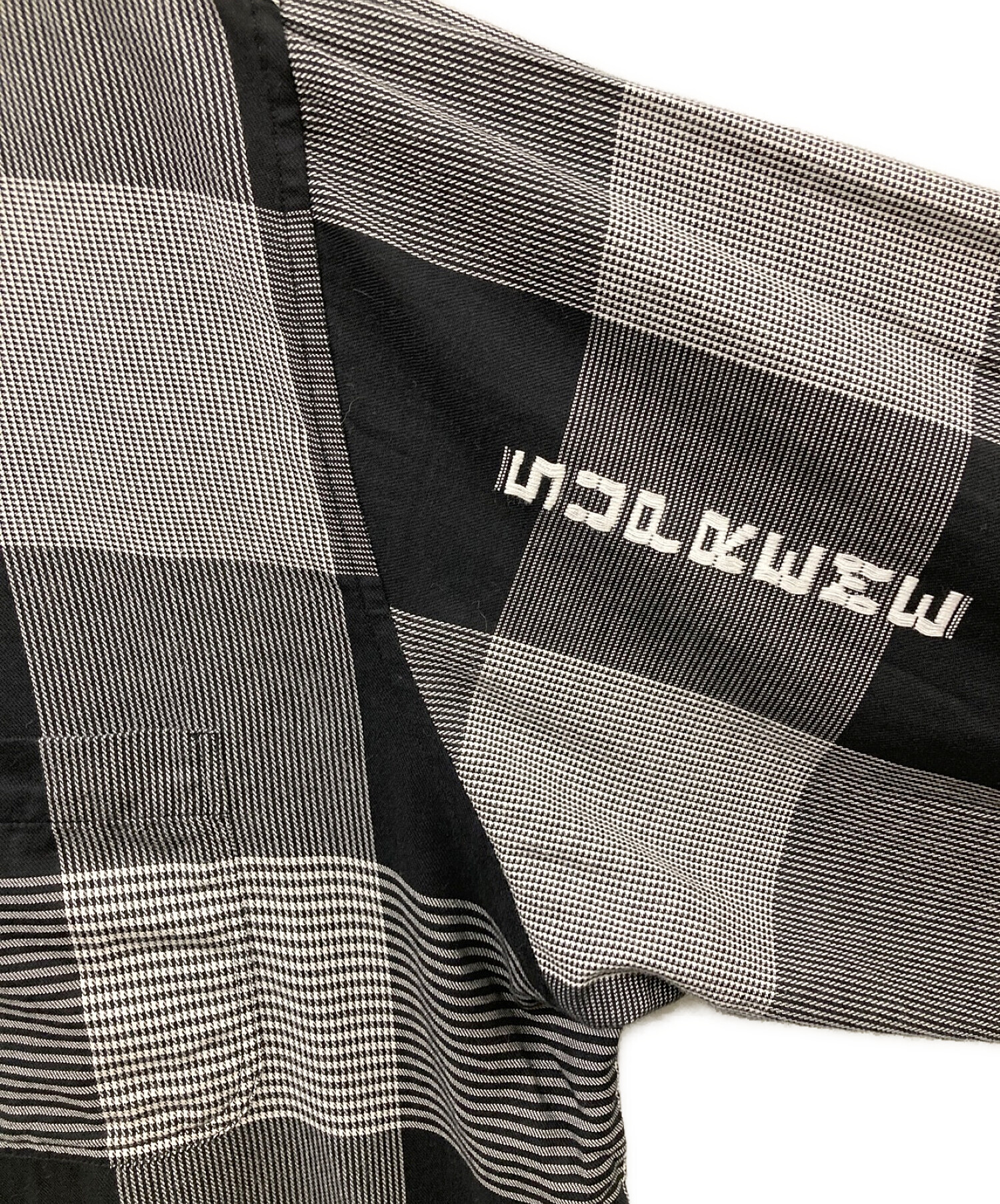 Supreme (シュプリーム) 20SS　Logo Plaid Shirt ブラック×ホワイト サイズ:Ｌ