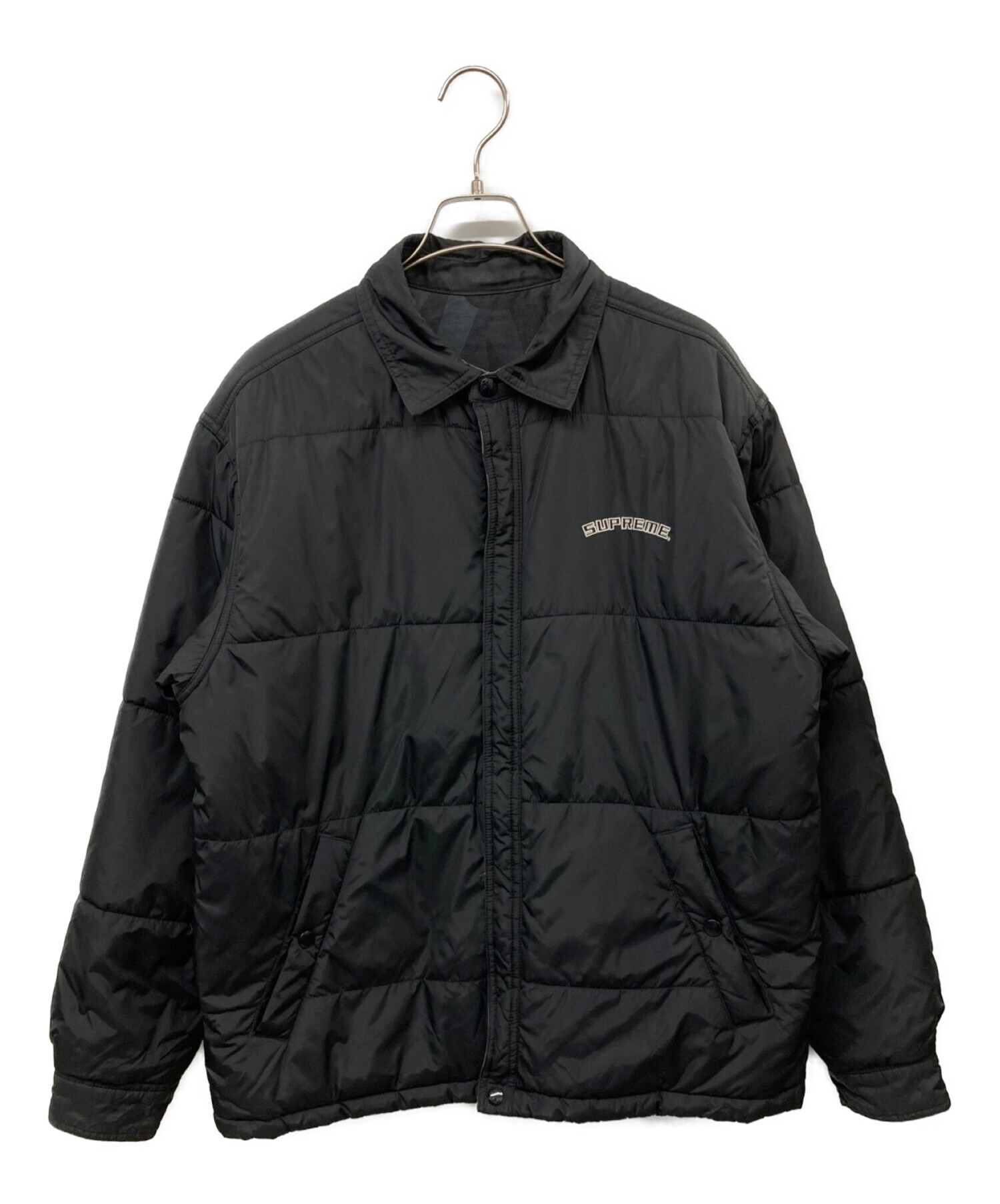 SUPREME (シュプリーム) 19AW Reversible Puffy Work Jacket リバーシブルパフィーワークジャケット  ブラック×グレー サイズ:Ｍ