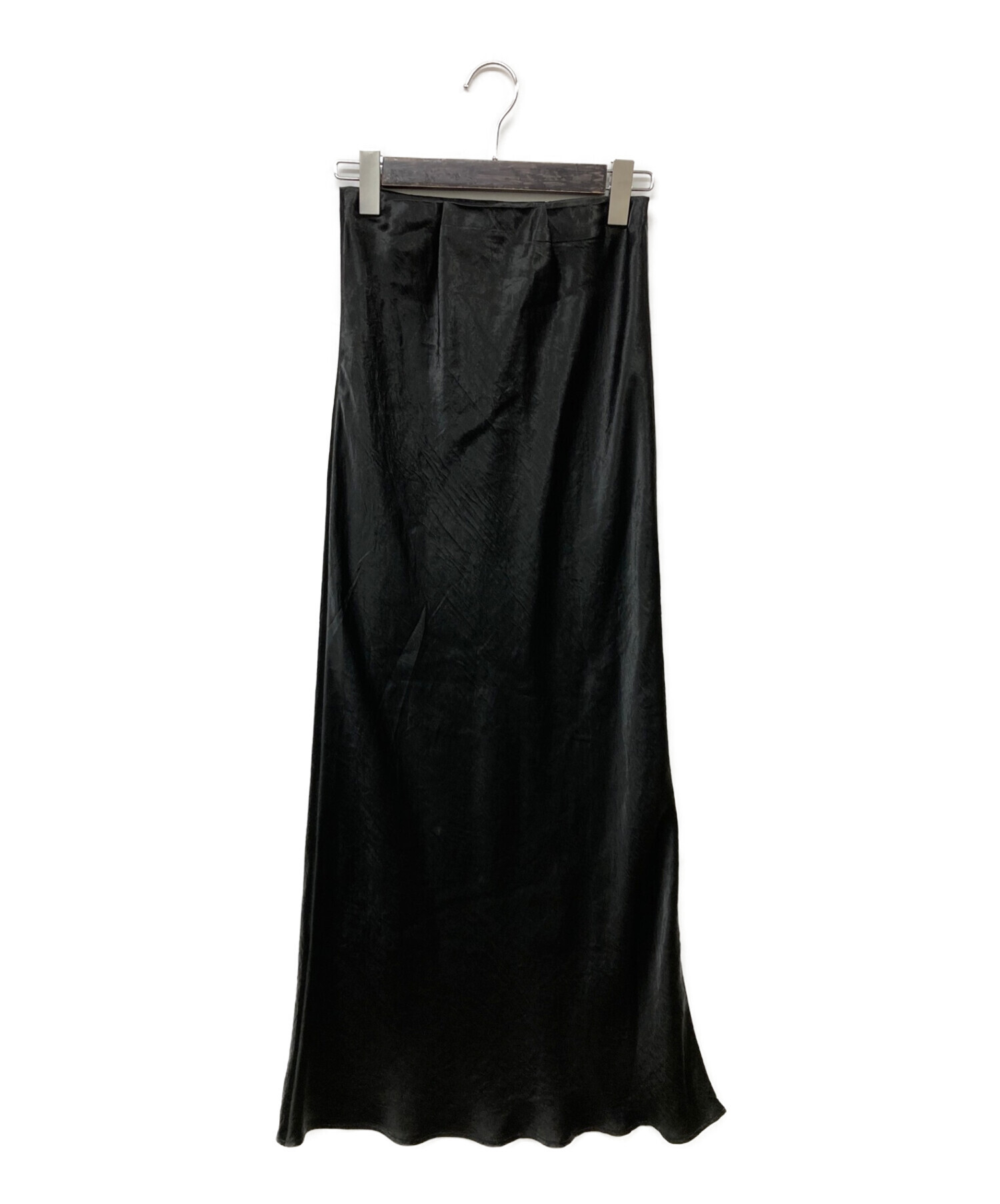 ENOF (イナフ) 22SS ace long skirt ロングサテンコート ブラック サイズ:L