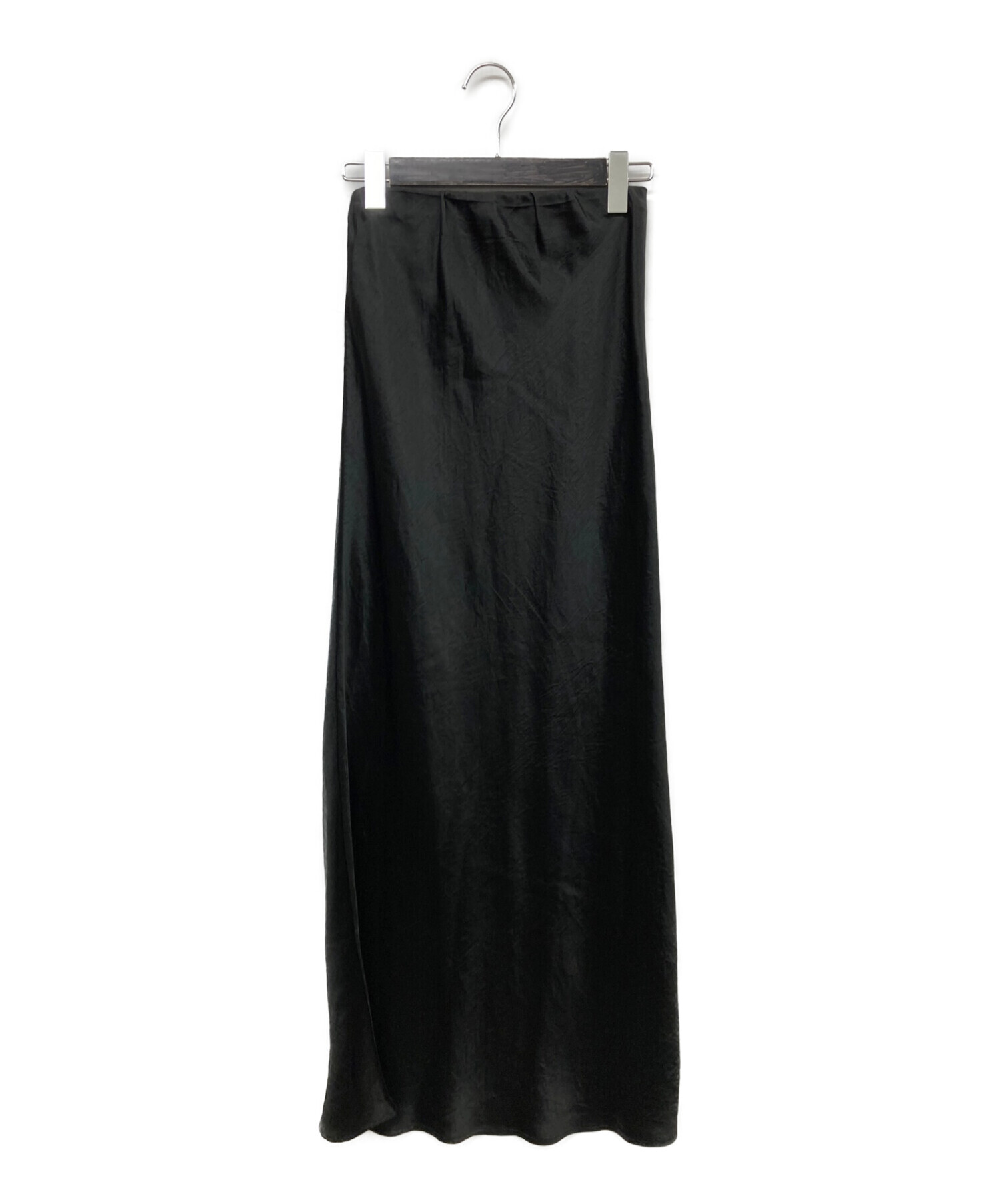 ENOF (イナフ) 22SS ace long skirt ロングサテンコート ブラック サイズ:L
