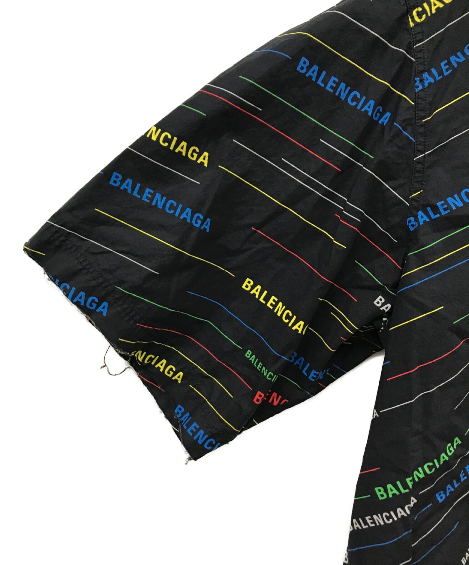 BALENCIAGA (バレンシアガ) S/S POCKET SHIRT 半袖シャツ ブラック サイズ:38