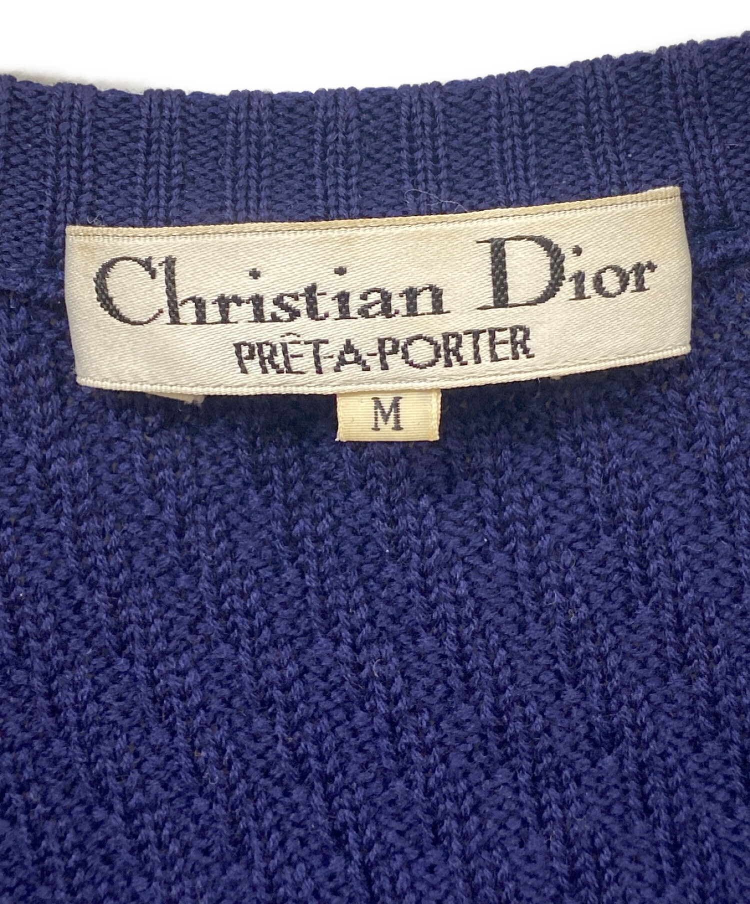 Christian Dior (クリスチャン ディオール) CDボタンカーディガン ネイビー サイズ:M