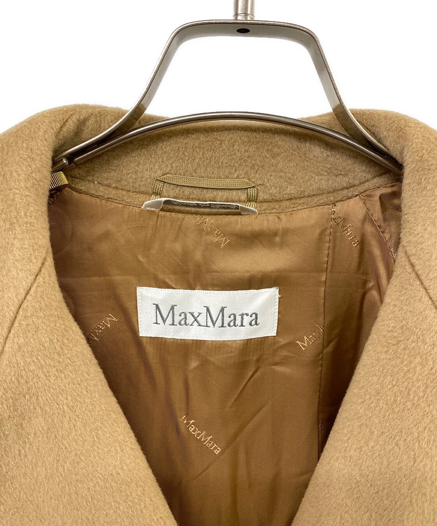 MaxMara (マックスマーラ) 白タグ カシミヤブレンドウールダブルコート ベージュ サイズ:38