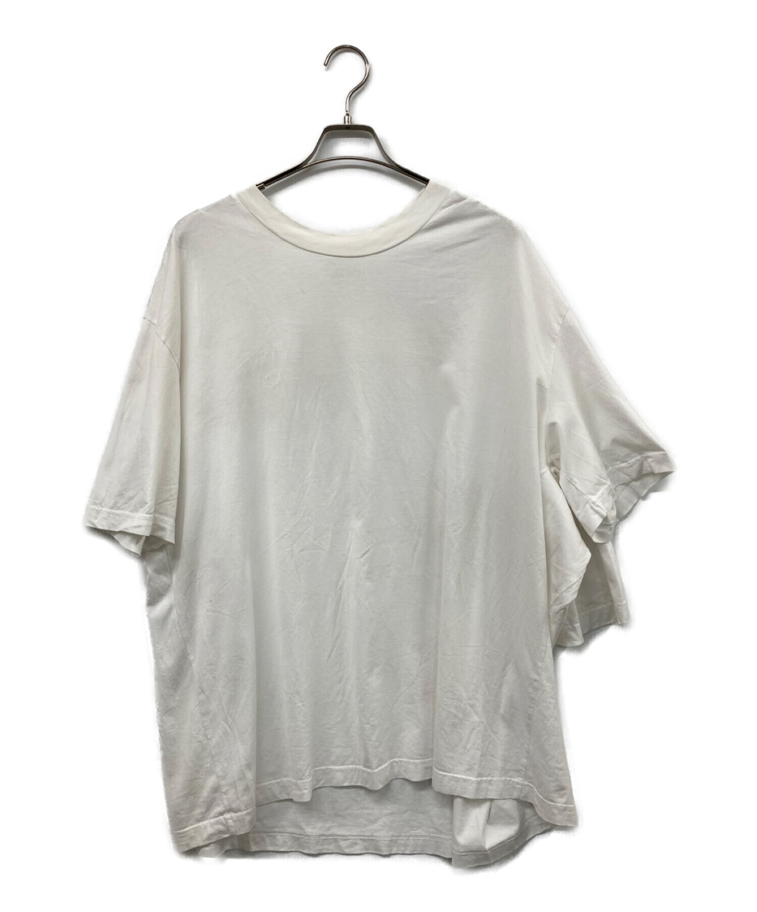 Maison Margiela (メゾンマルジェラ) オーバーサイズアシンメトリーTシャツ ホワイト サイズ:S