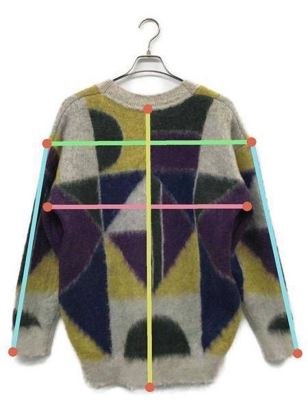 中古・古着通販】Ameri (アメリ) COLOR BLOCK OVER KNIT CARDIGAN