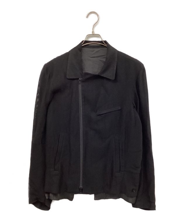 中古・古着通販】Yohji Yamamoto pour homme (ヨウジヤマモト プールオム) 14SS レイヤードライダースニットジャケット  ブラック サイズ:SIZE 4｜ブランド・古着通販 トレファク公式【TREFAC FASHION】スマホサイト