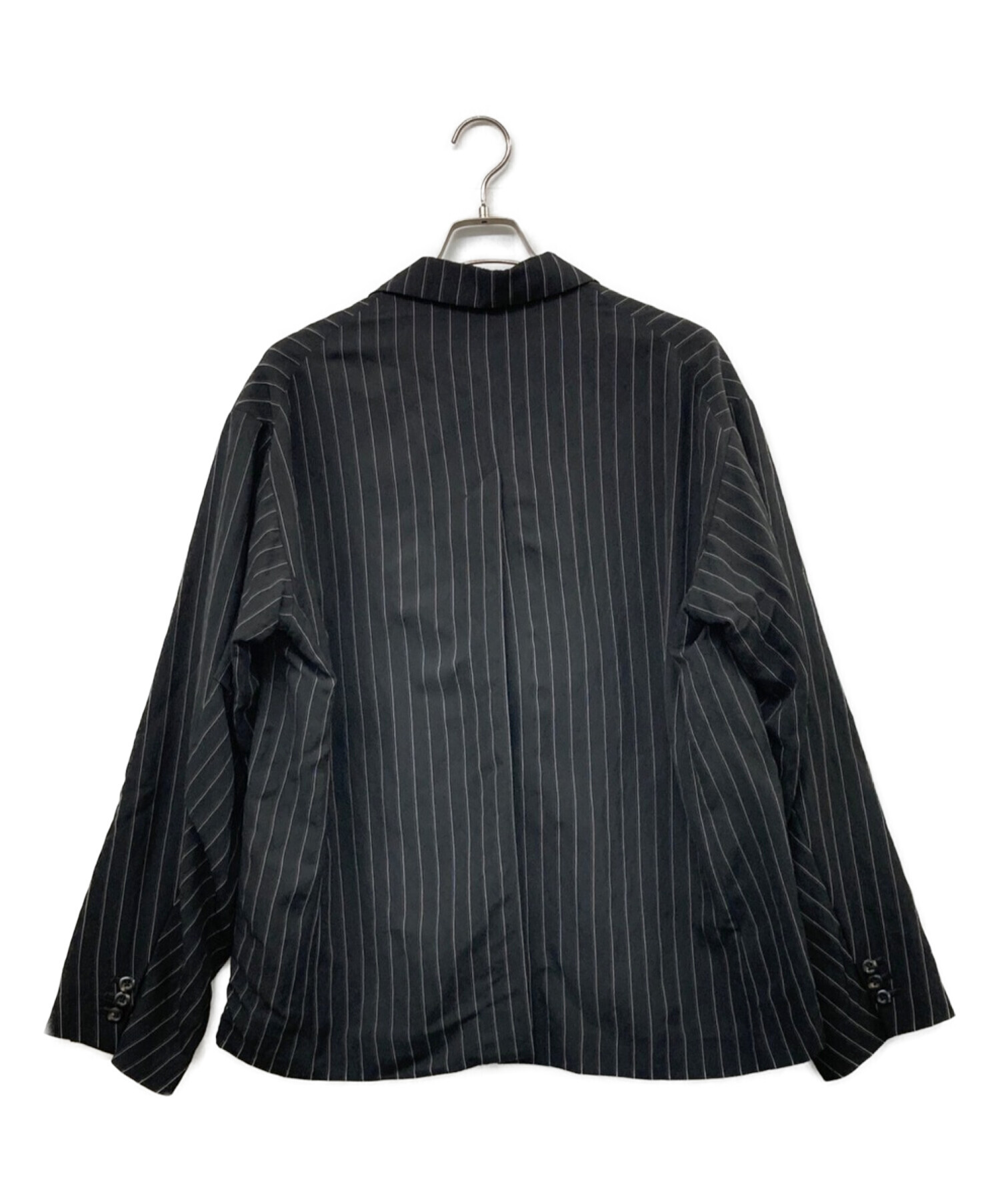 jieda (ジエダ) 21SS RAYON STRIPE DOUBLE JACKET ブラック サイズ:2