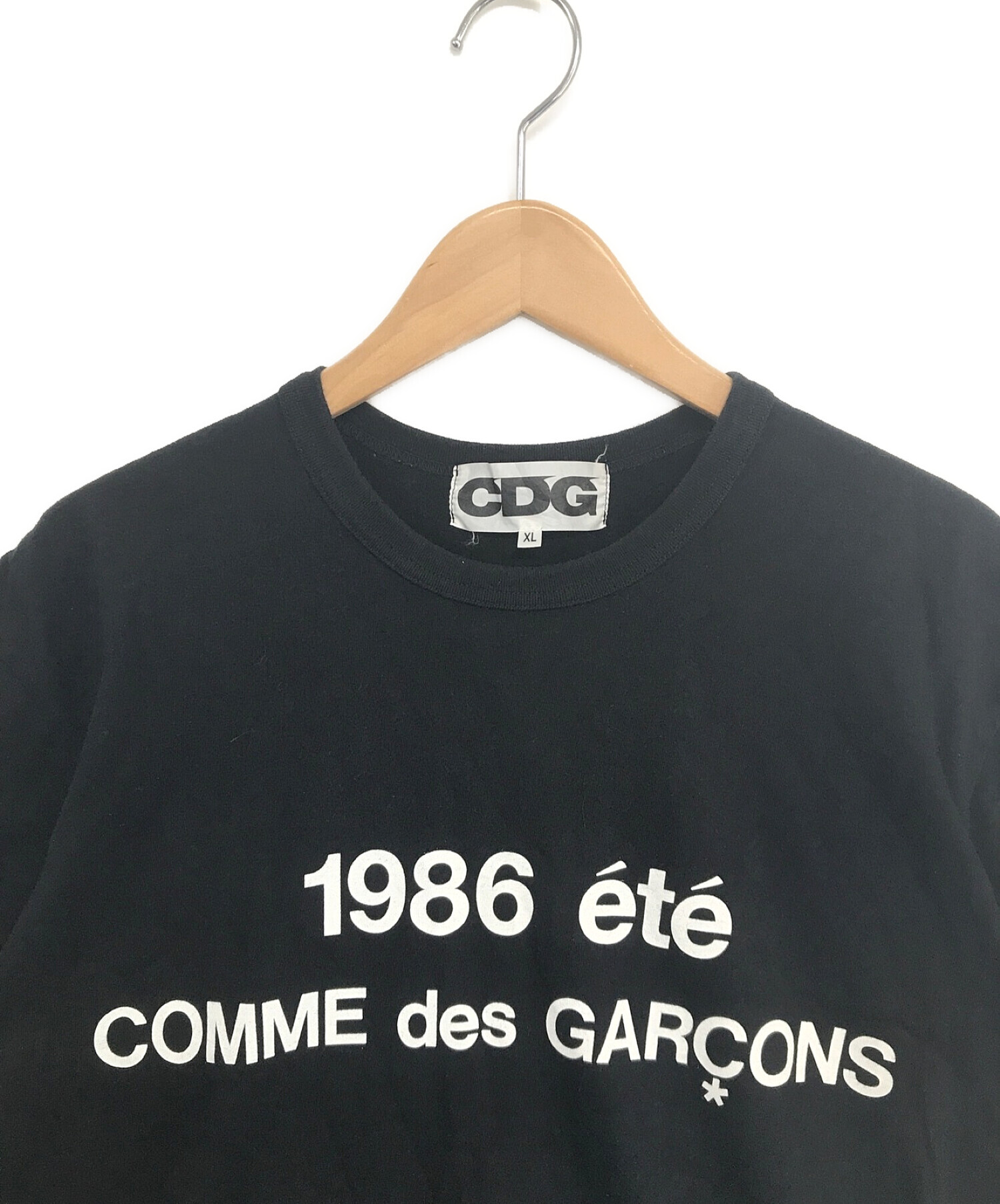 CDG (シーディージー コムデギャルソン) 1986 ete S/S Tシャツ ブラック サイズ:XL