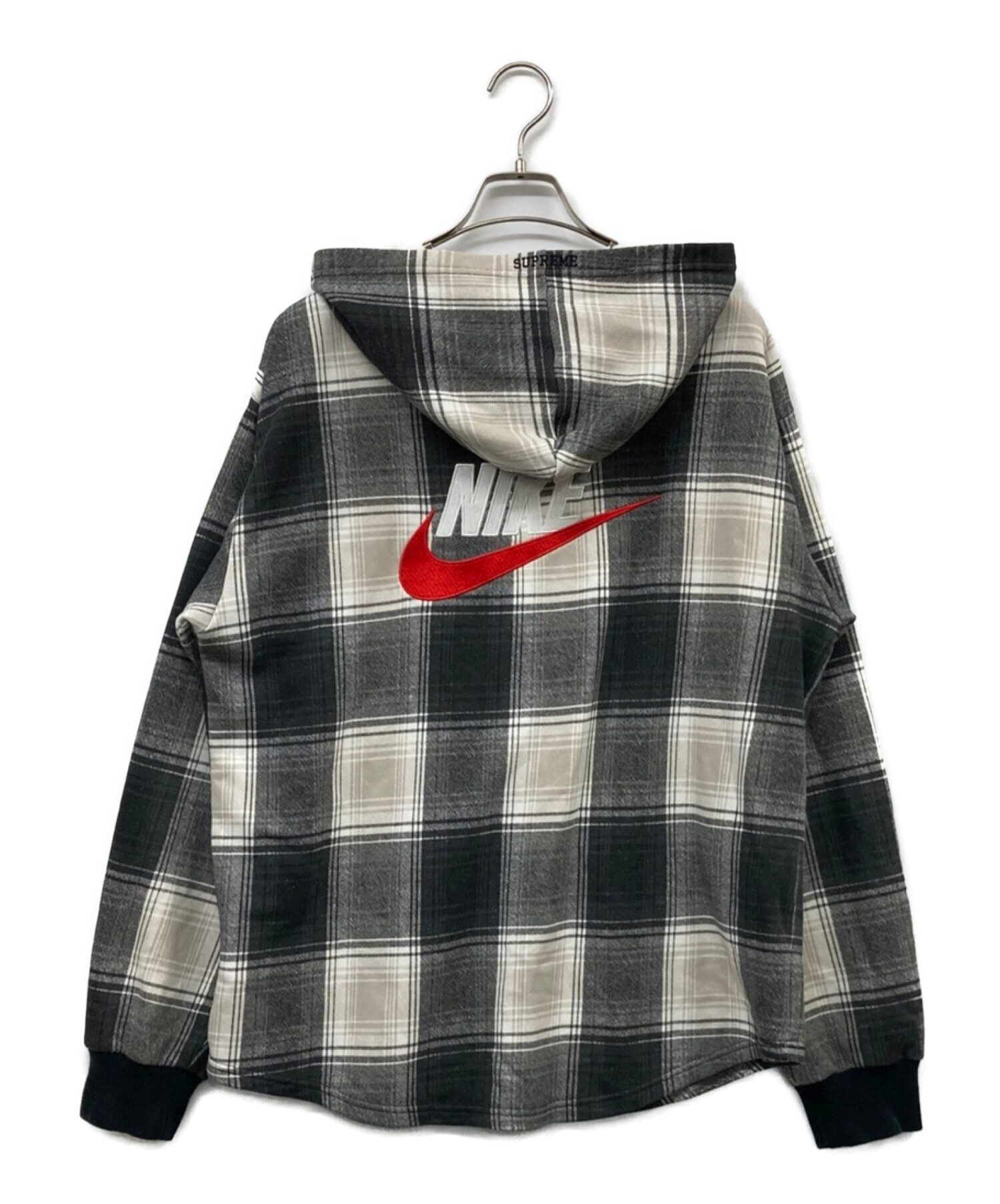 Supreme/Nike Plaid Hooded Sweatshirt Ｍ