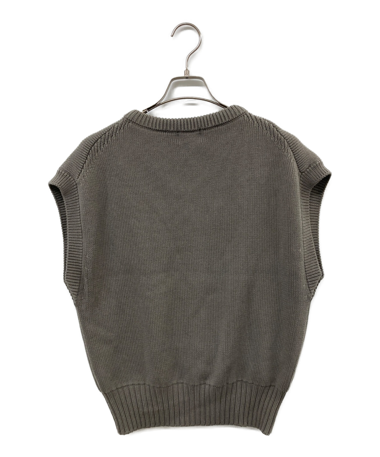 apartment Three (アパートメントスリー) Cropped Cotton Sweater Vest グレー サイズ:1