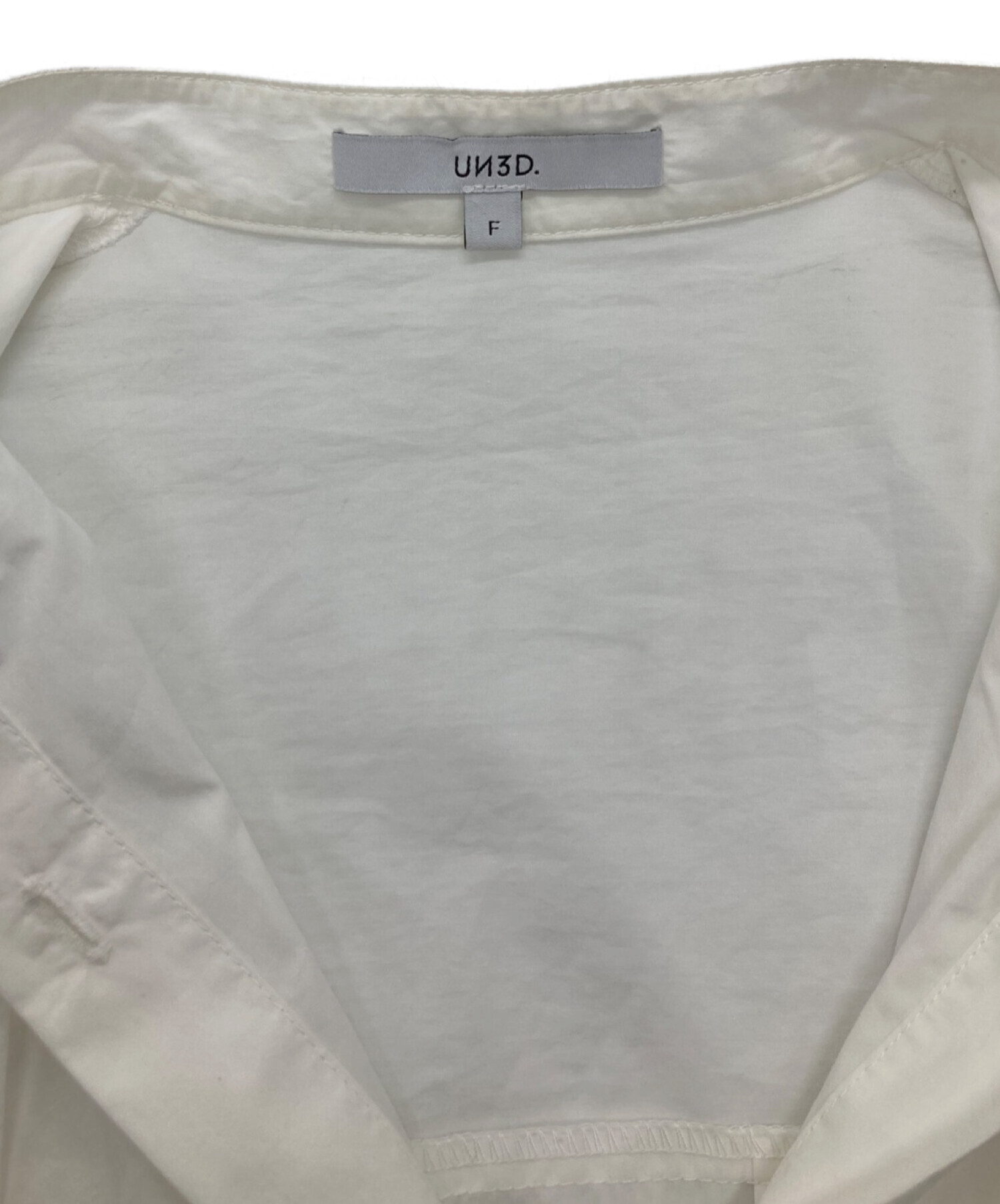 UN3D. (アンスリード) シアーレイヤードシャツ ホワイト サイズ:FREE