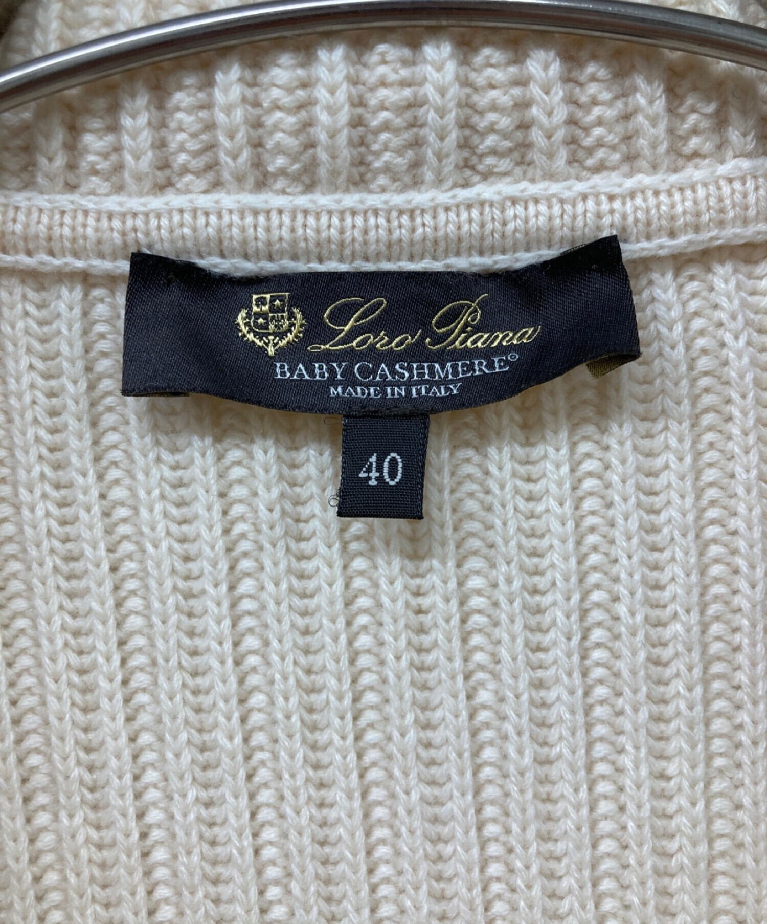 中古・古着通販】LORO PIANA (ロロピアーナ) BABY CASHMERE KNIT JACKET ベージュ サイズ:40｜ブランド・古着通販  トレファク公式【TREFAC FASHION】スマホサイト